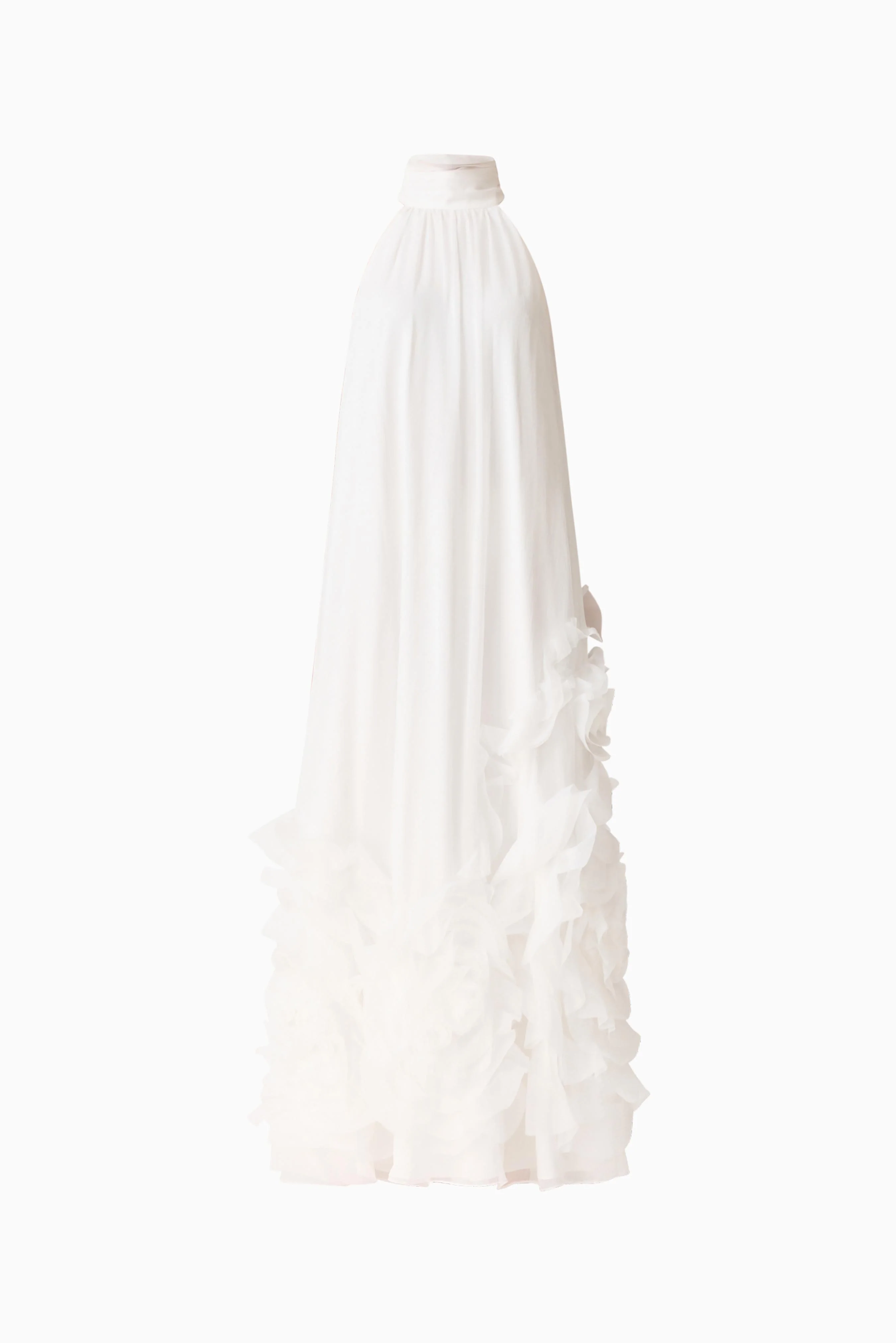Evelin Halter Gown in White - Image 8