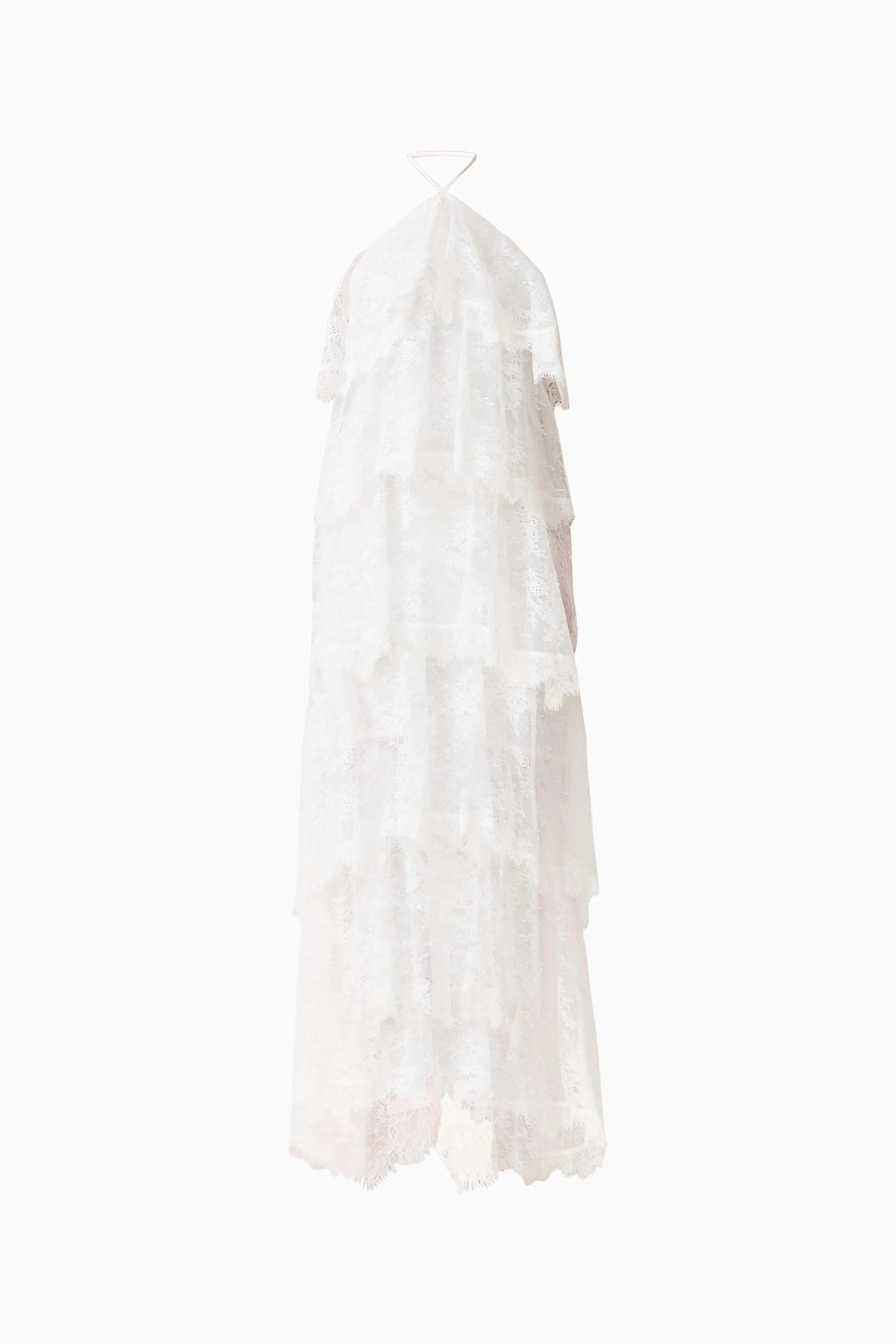 Evelin Lace Gown in White - Image 8