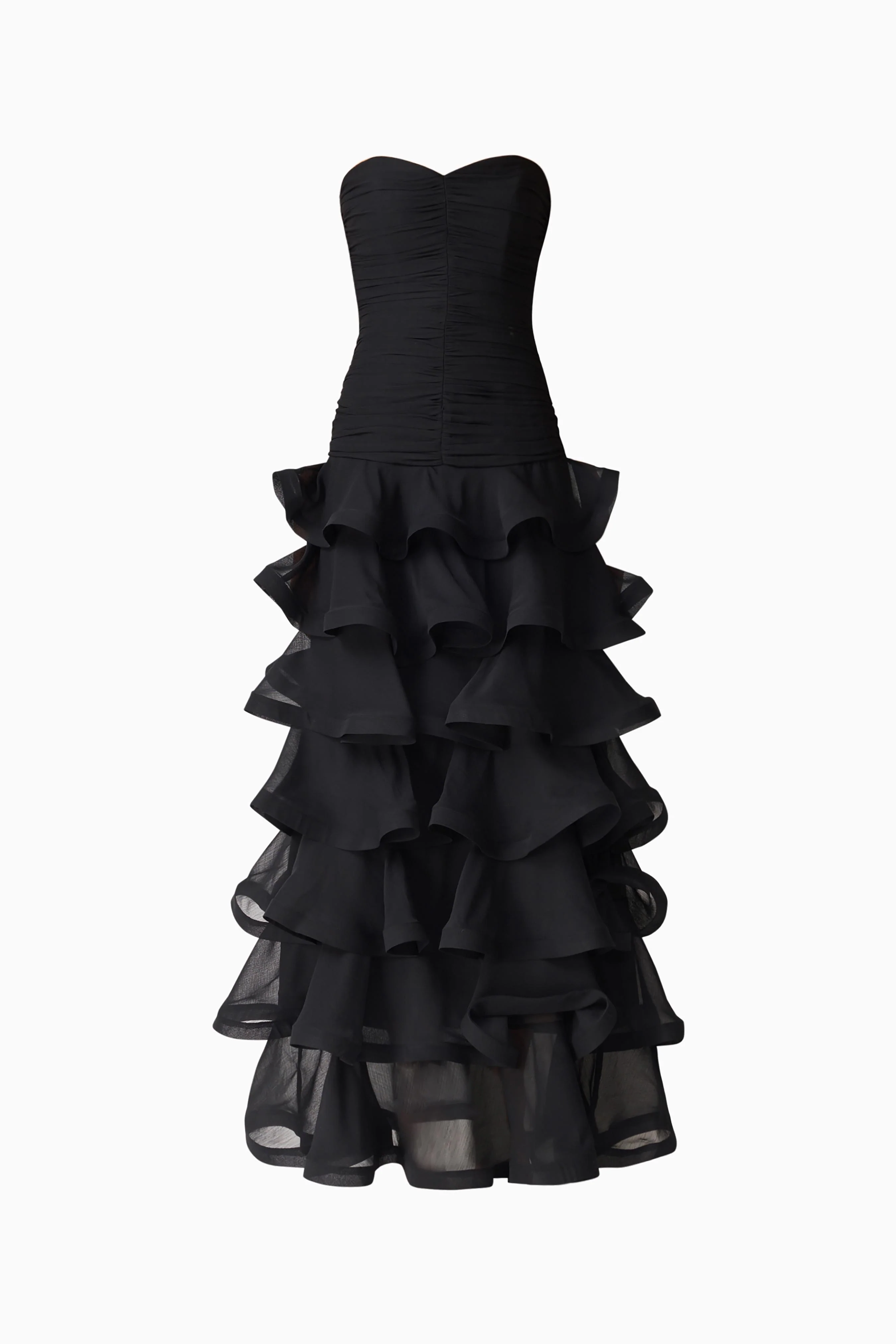 Evelin Tiered Gown in Black - Image 9
