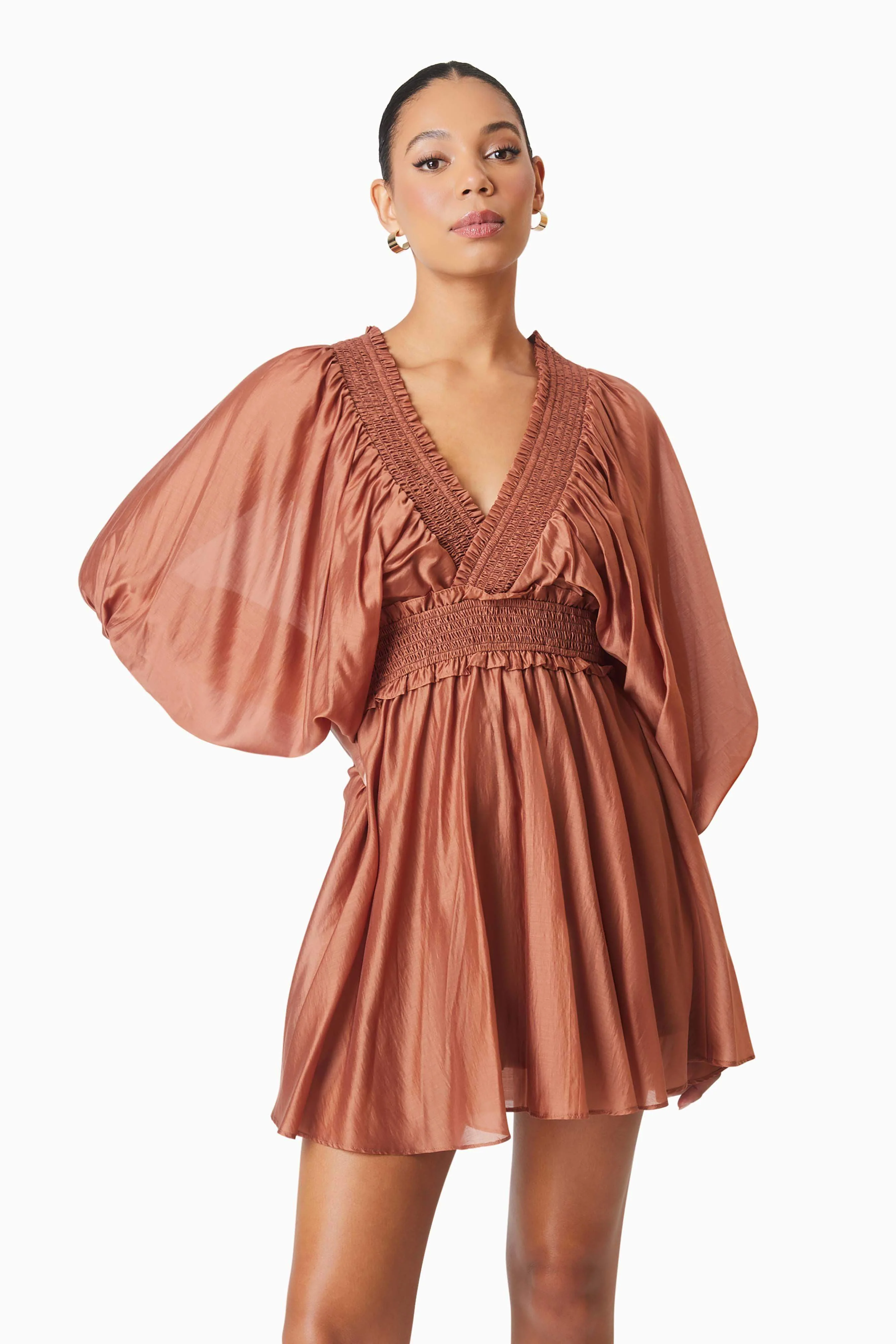 Fauna Resort Wear Mini Dress In Brown - Image 2