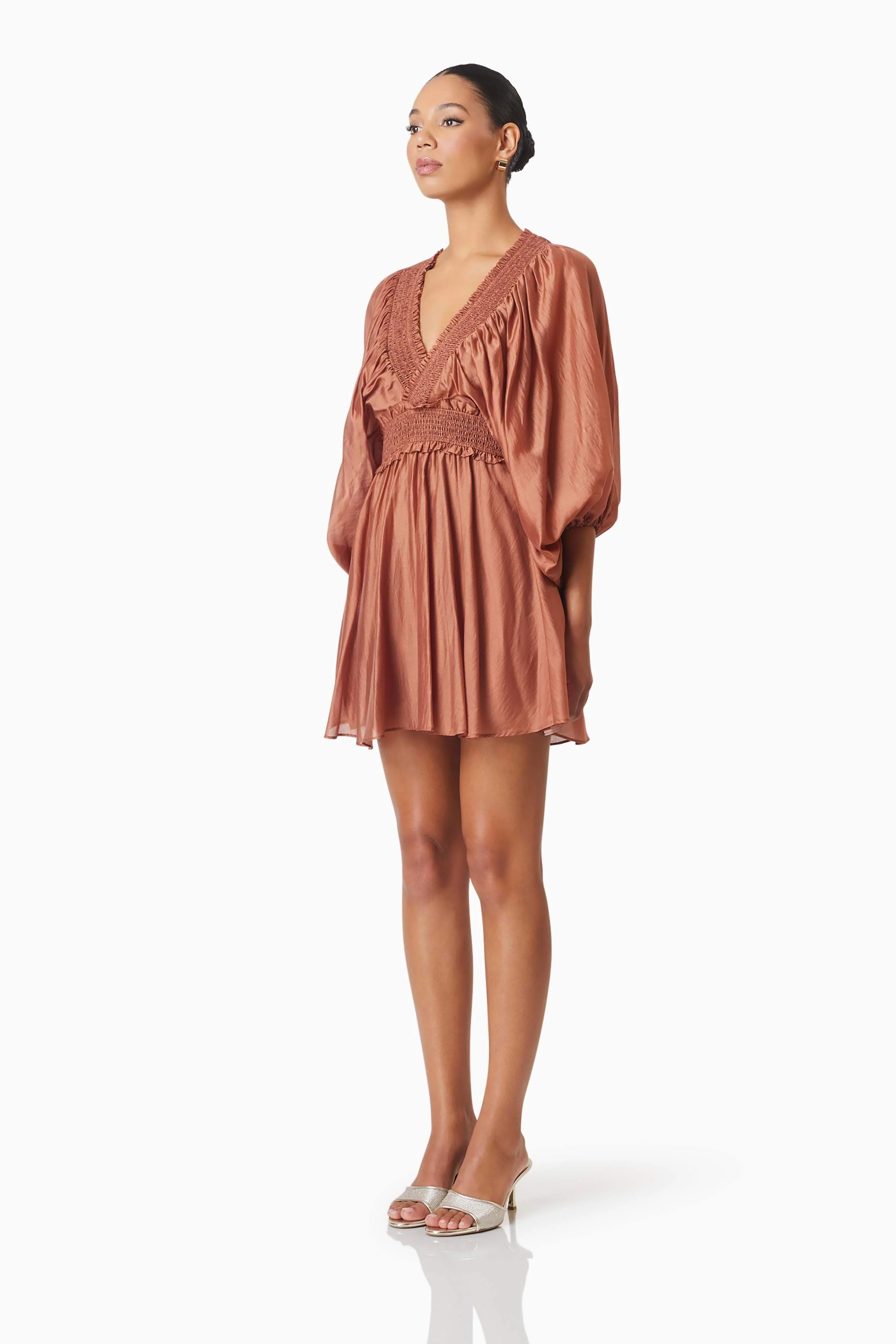 Fauna Resort Wear Mini Dress In Brown - Image 3