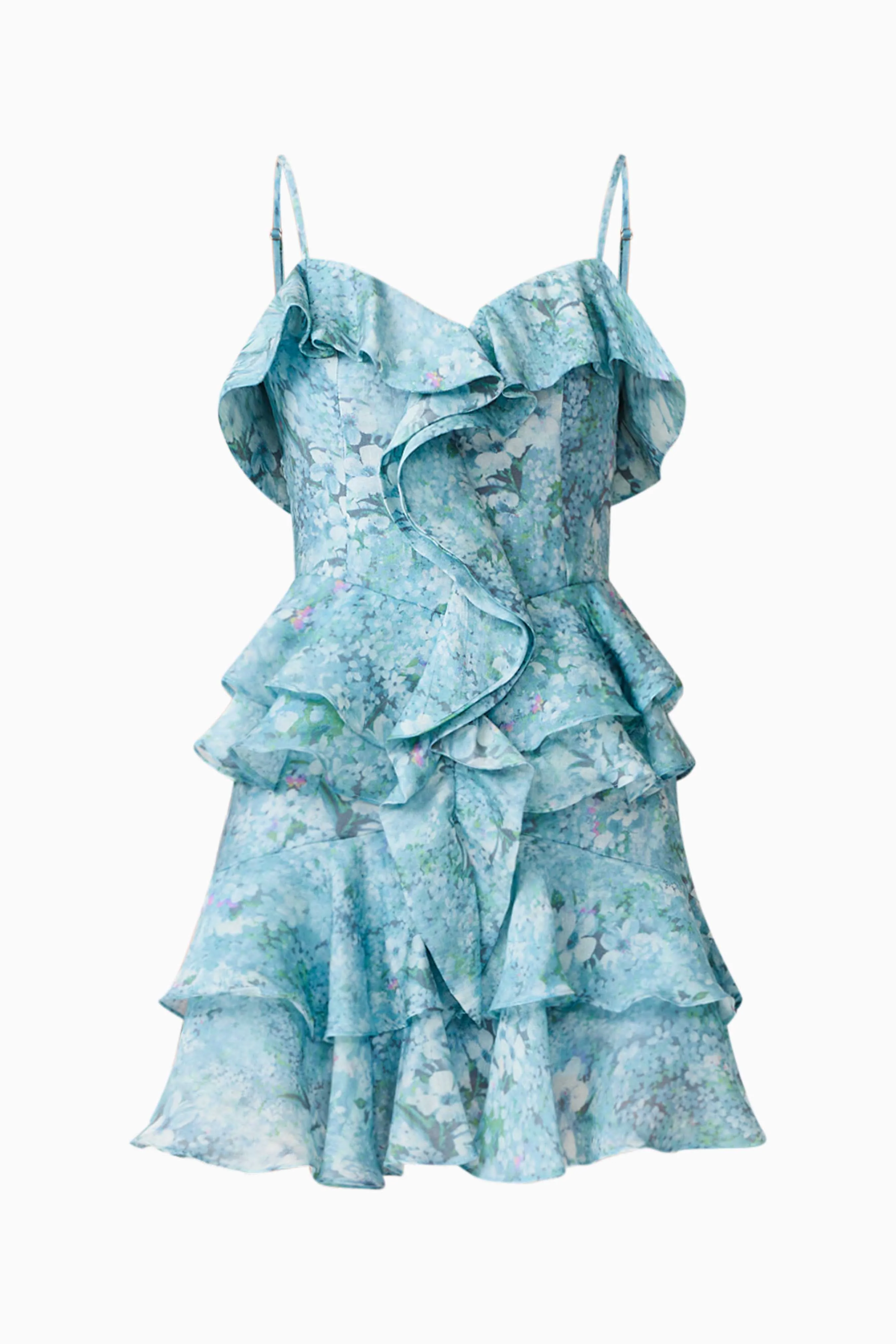 Faye Mini Dress in Blue - Image 7