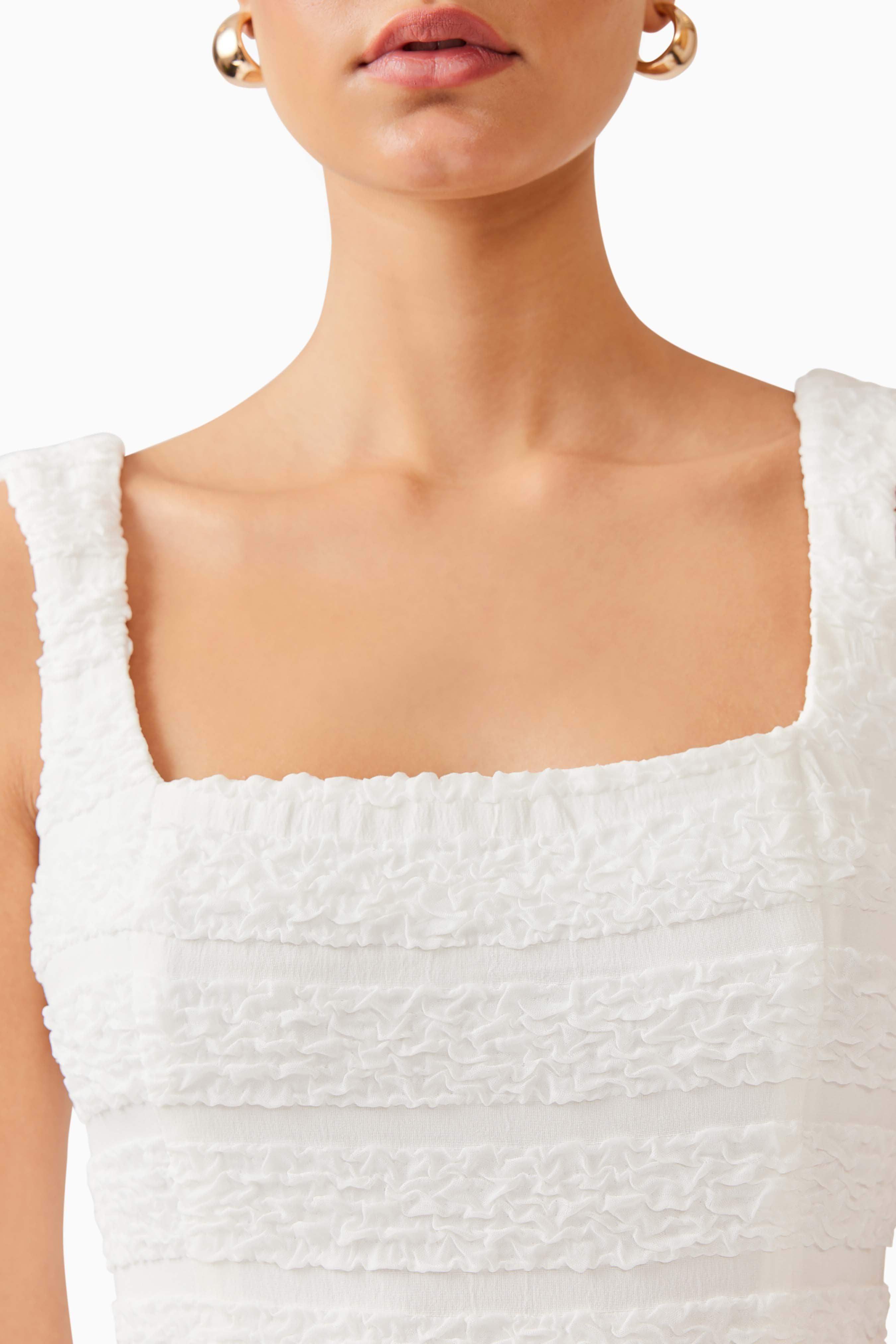 Fifi Mini Dress in White - Image 7