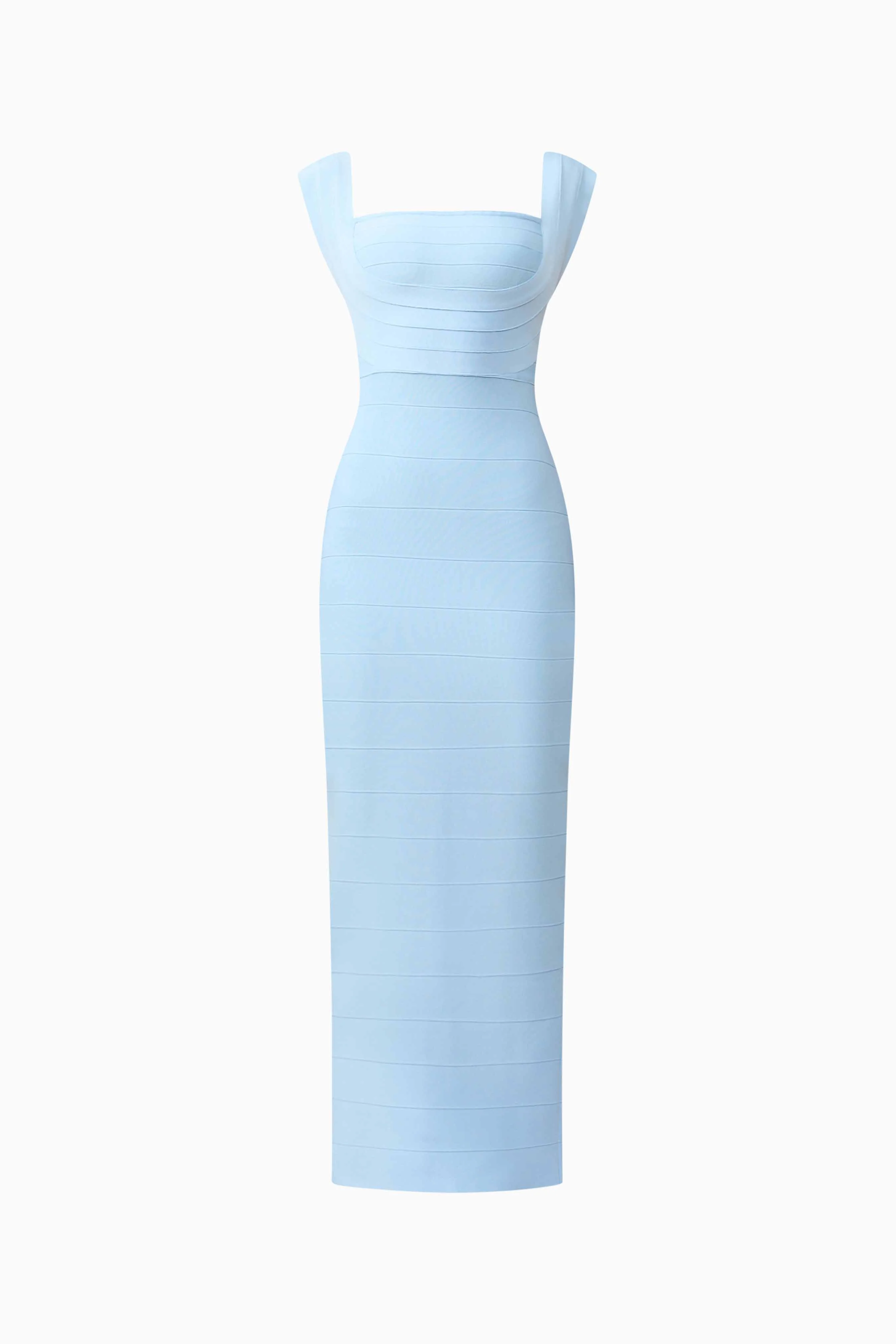 Fiona Fitted Maxi Dress in Blue - Image 8