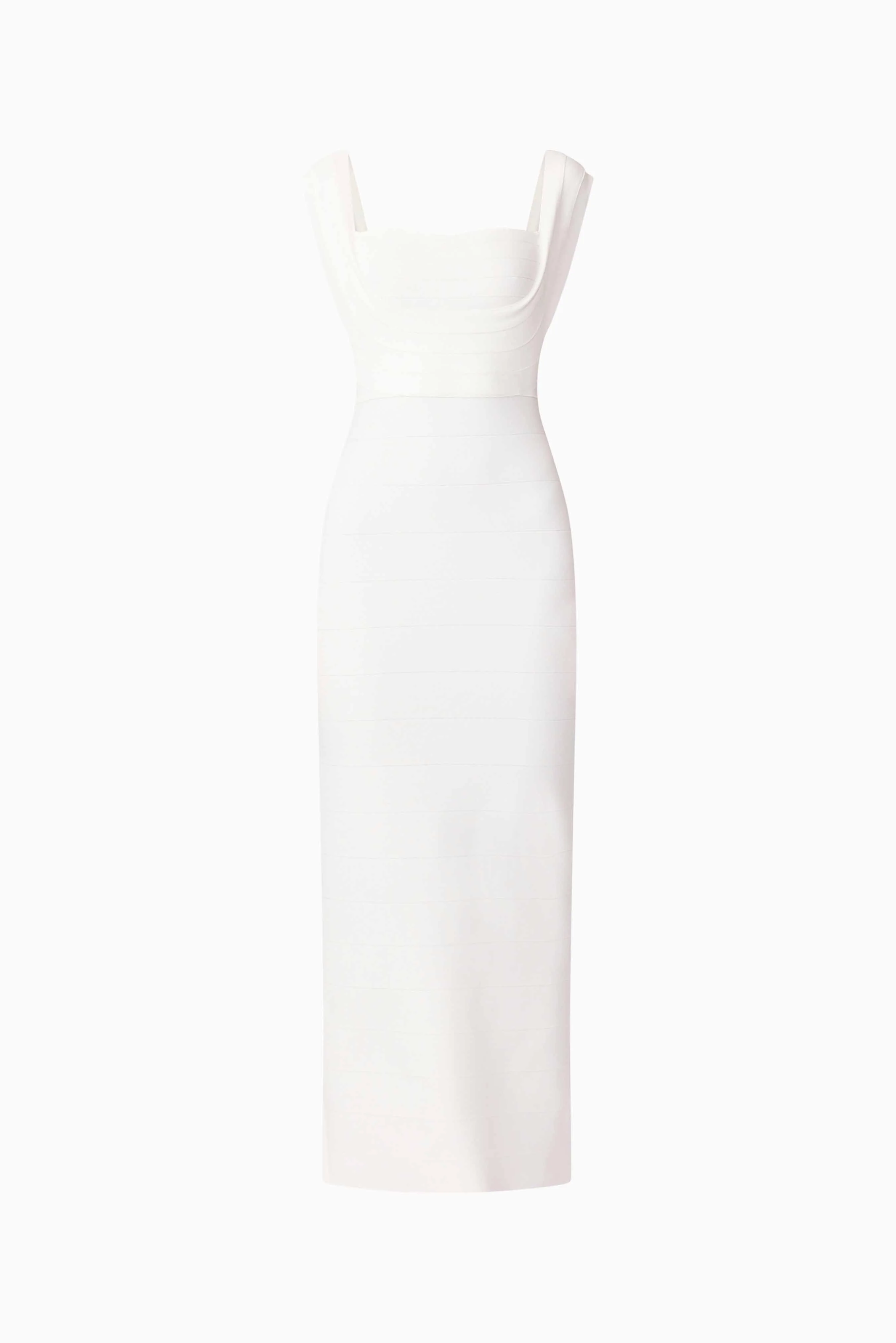 Fiona Fitted Maxi Dress in White - Image 8