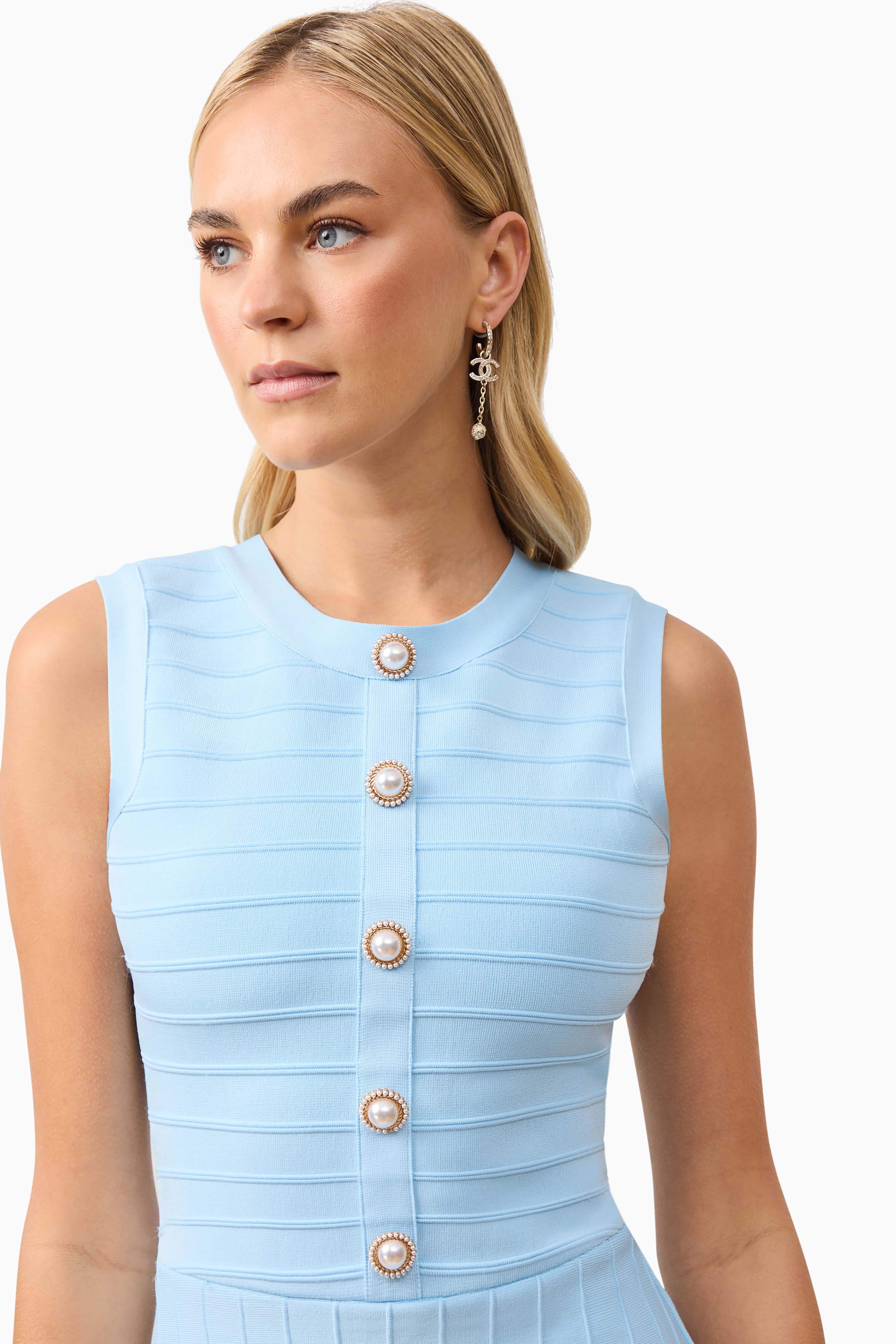 Fiona Mini Dress in Blue - Image 6