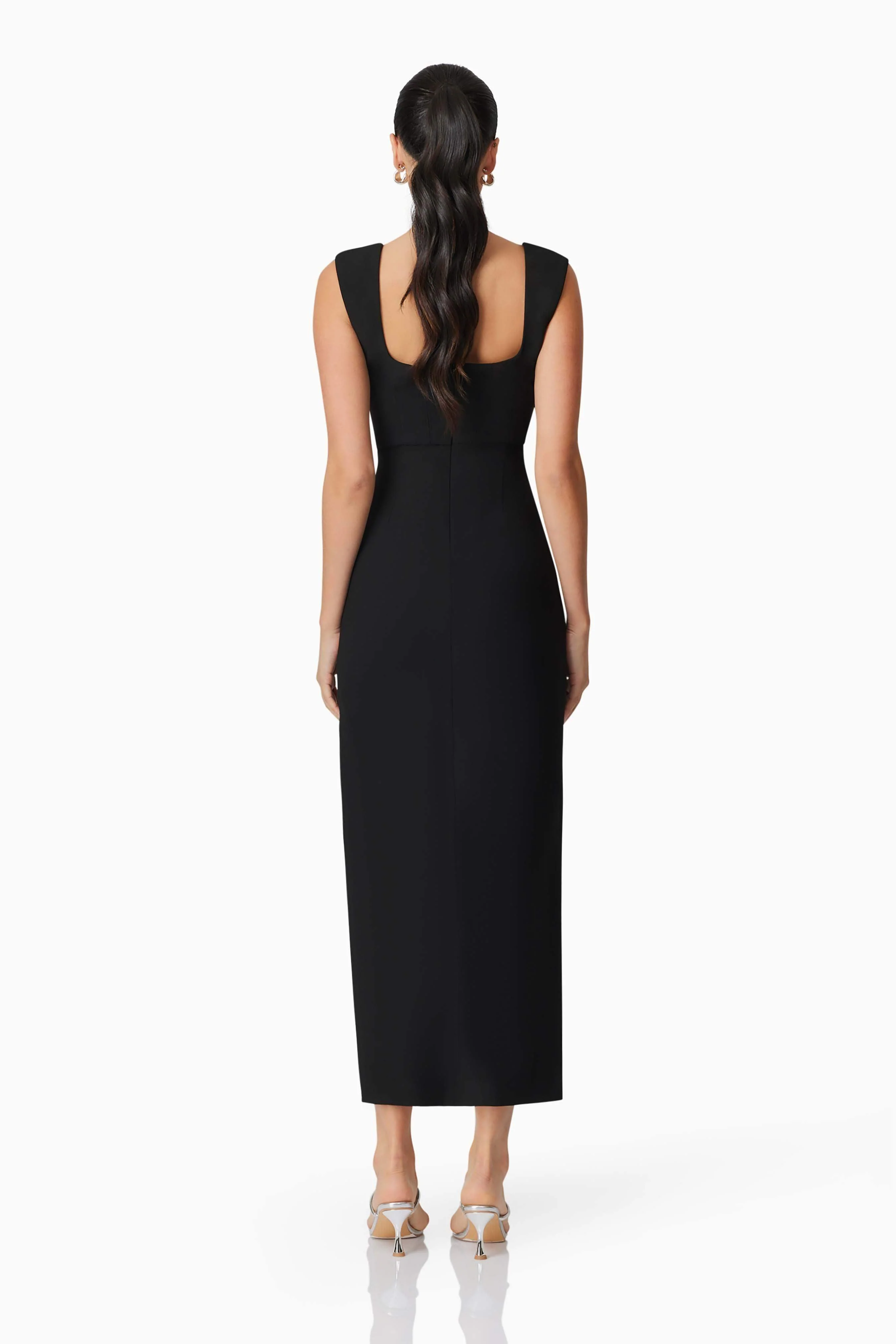 Gia Fitted Gown in Black - Image 5