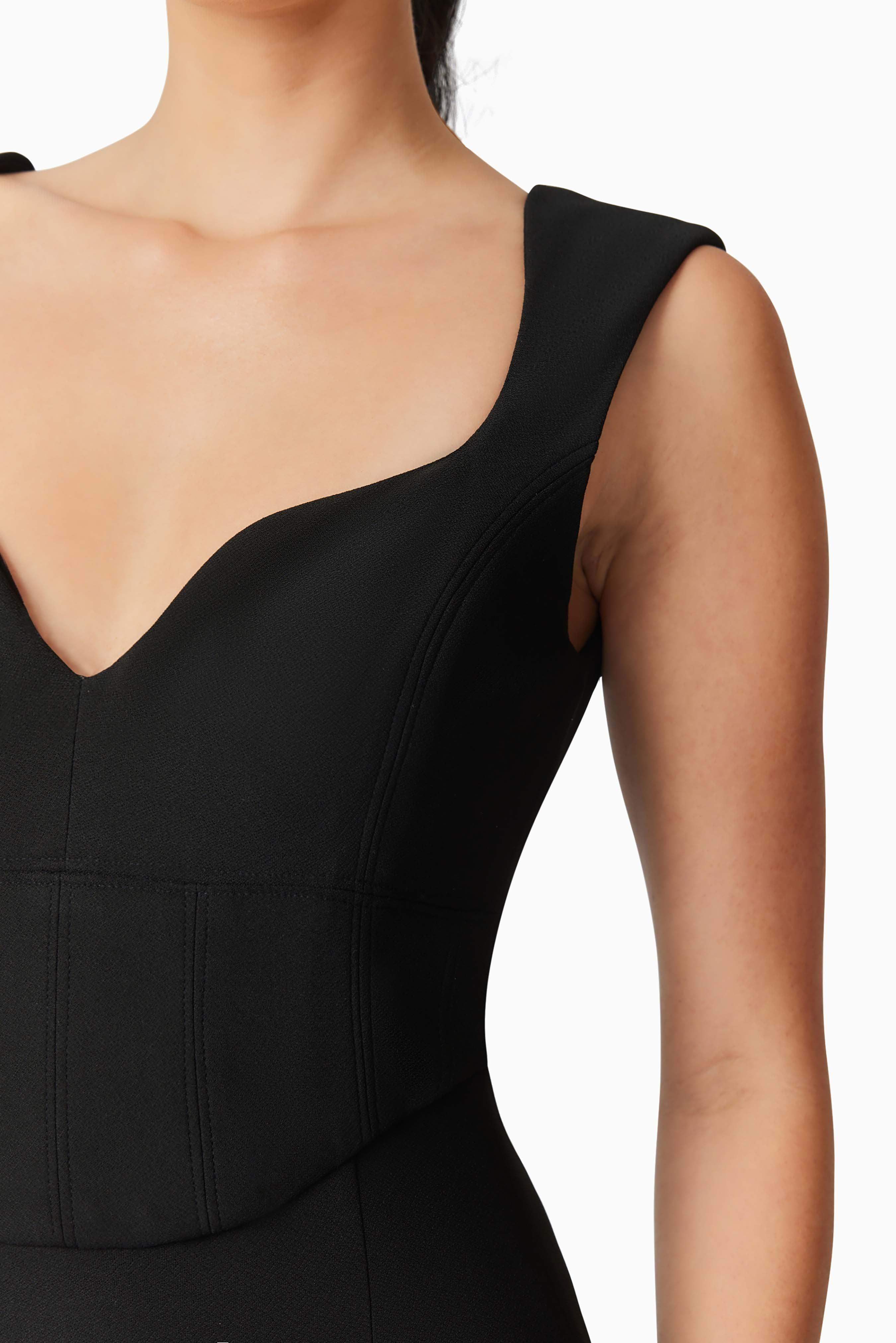 Gia Fitted Gown in Black - Image 6