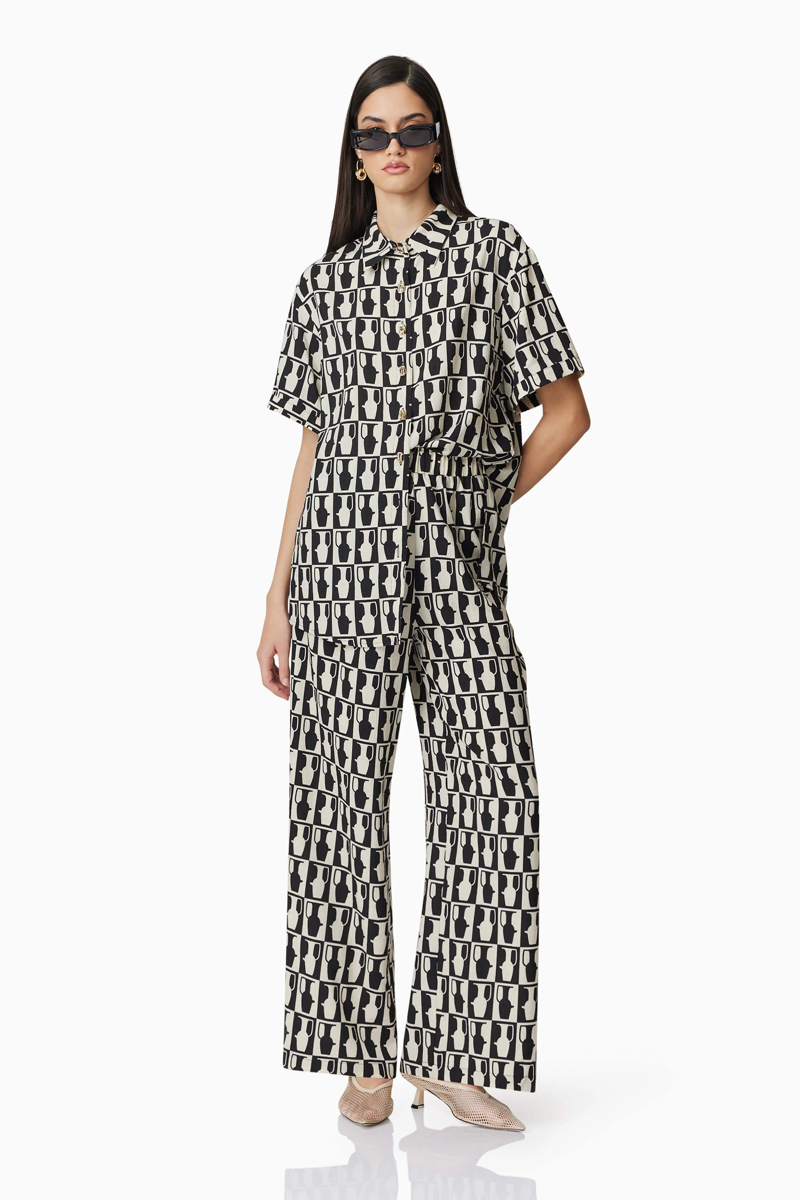CURAAE Gianna Trousers In Black & White - Image 4