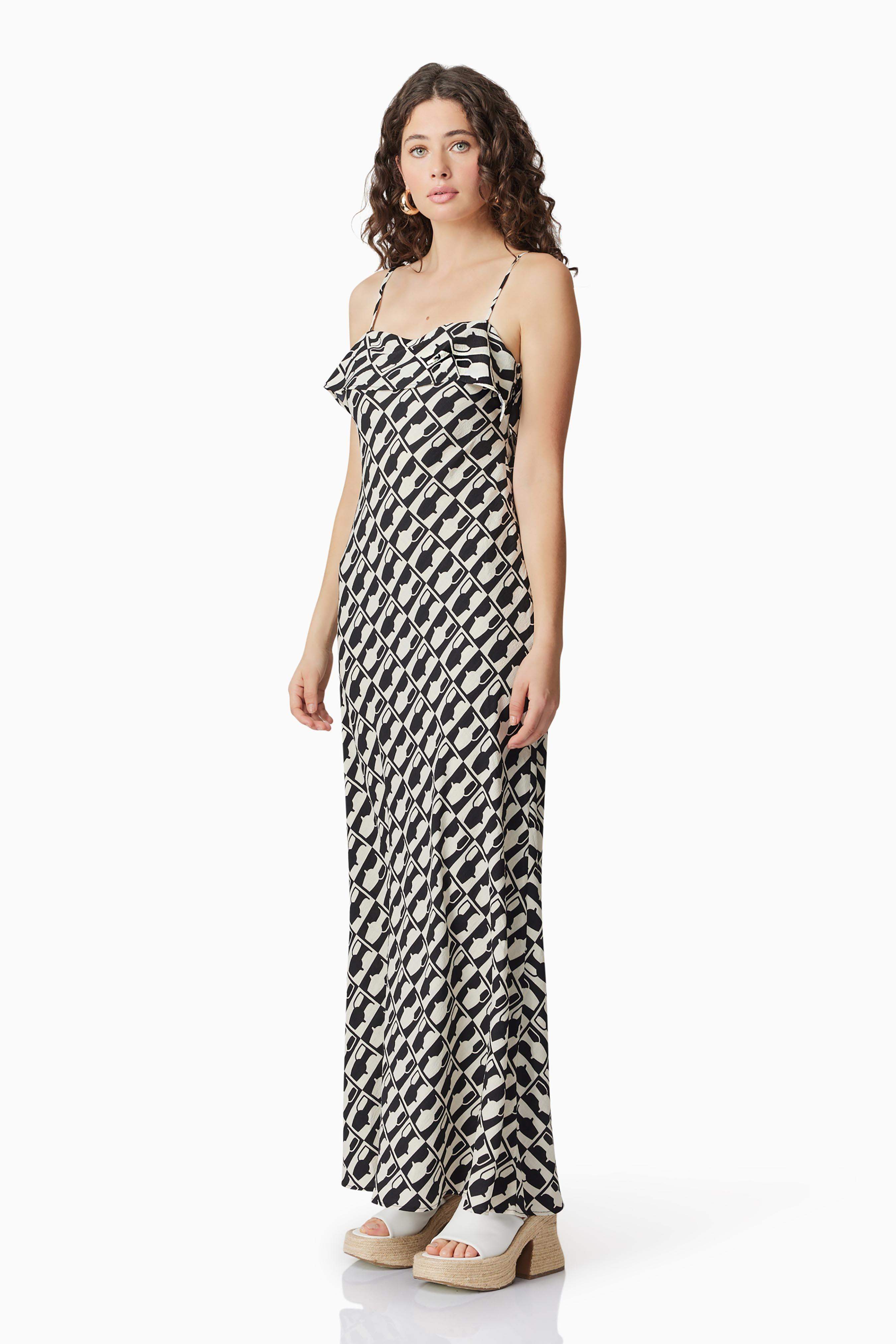 CURAAE Gianna Maxi Dress In Black & White - Image 2