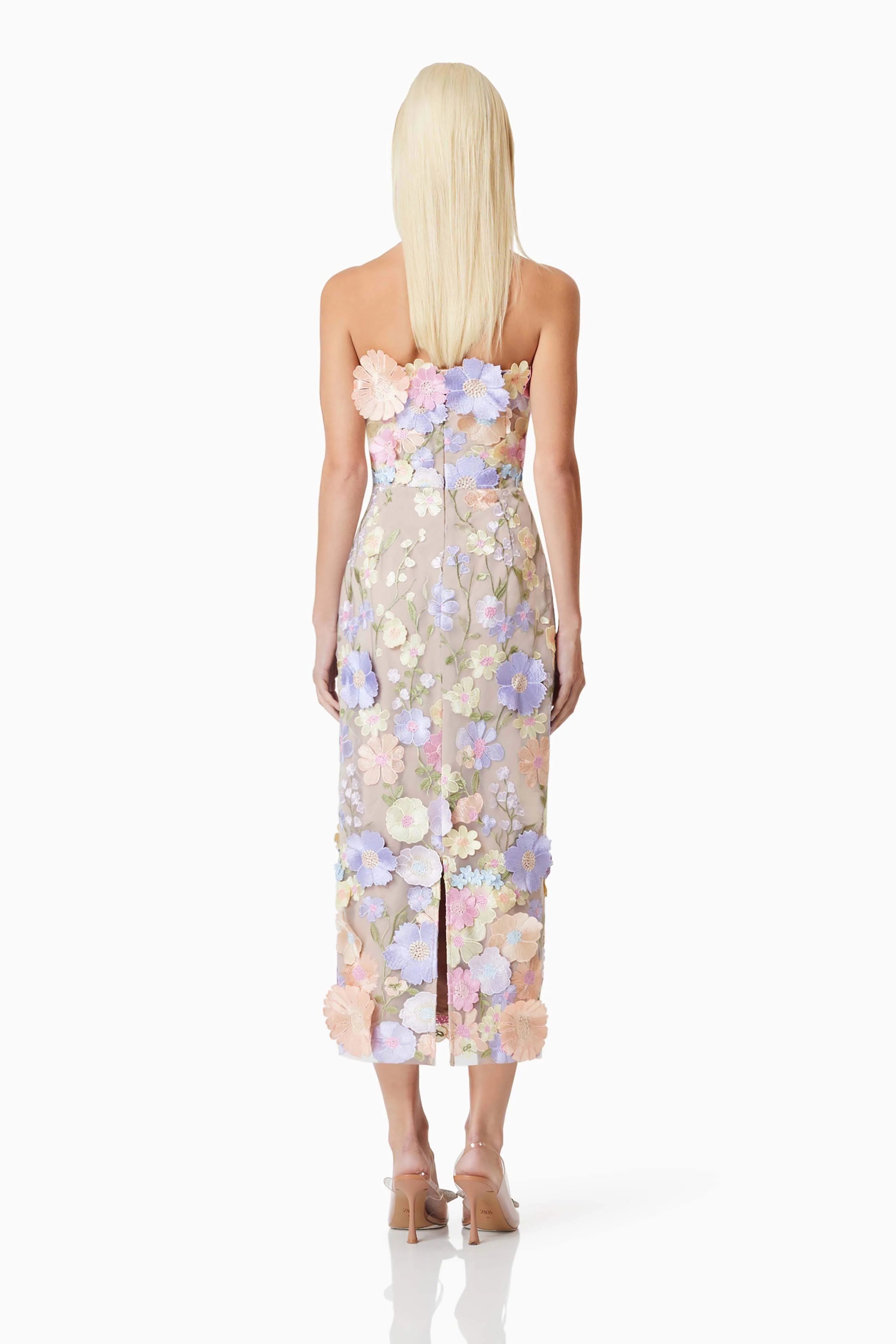 Helena Strapless Midi Dress In Purple - Image 5