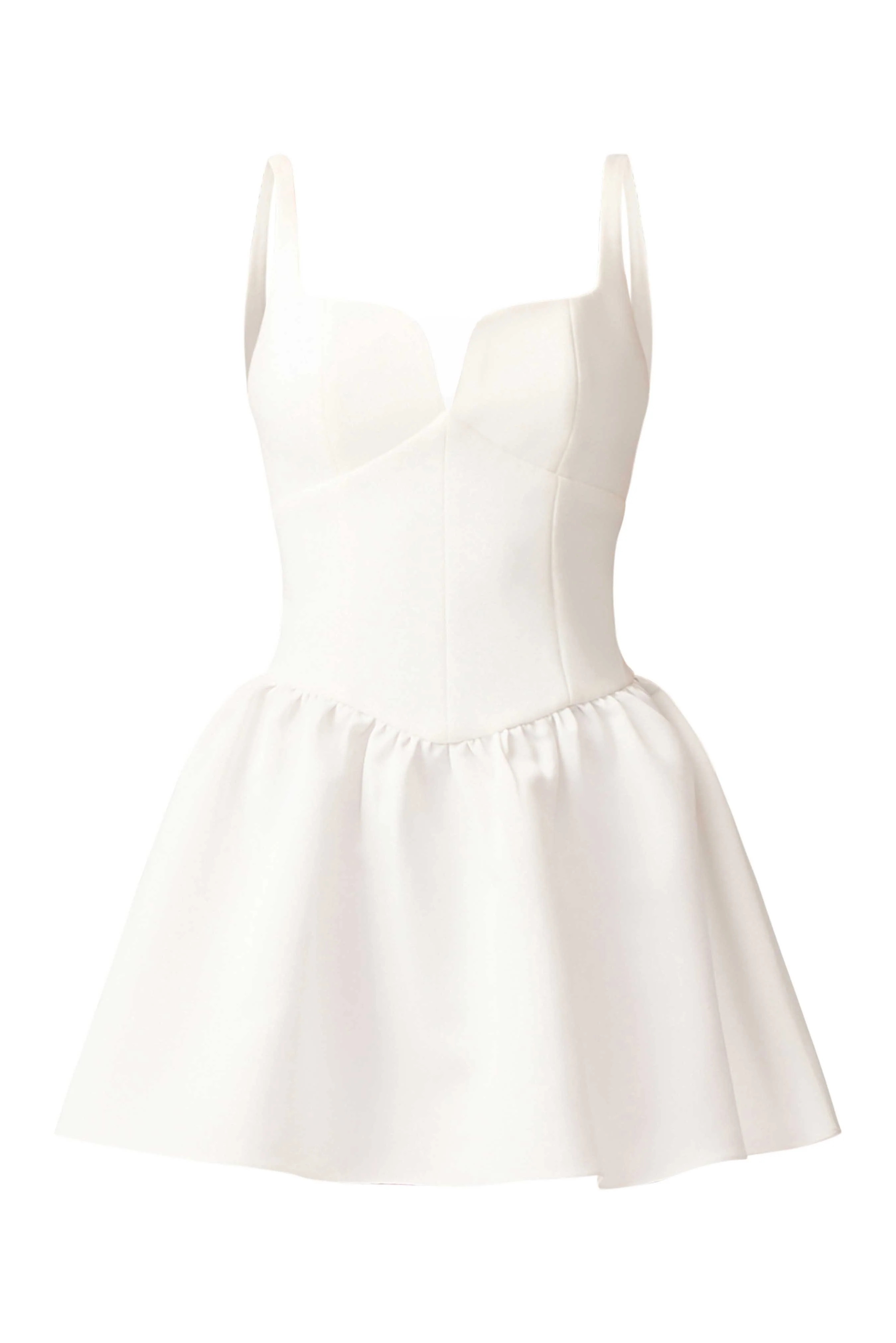 Hester A-Line Mini Dress in White - Image 8