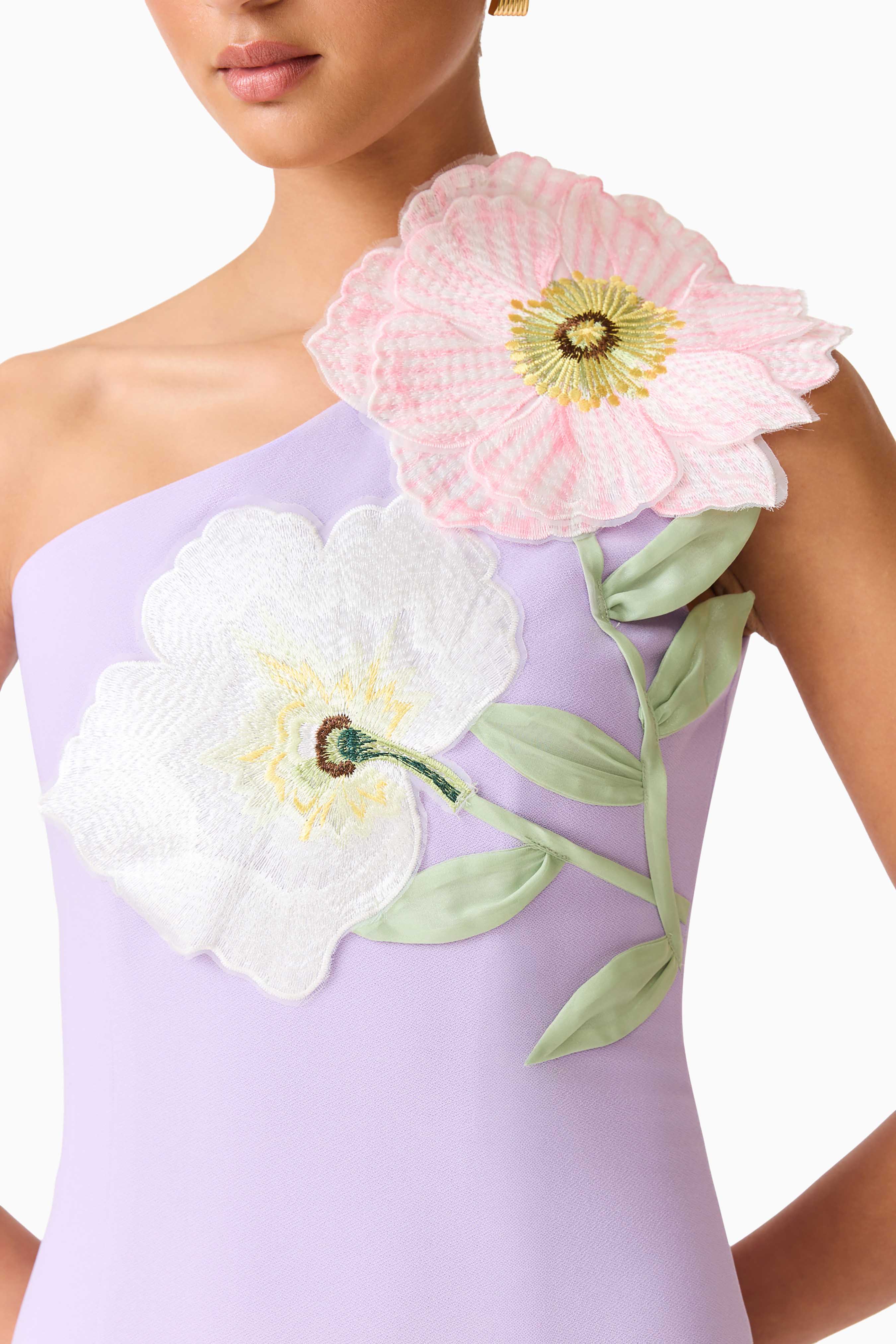 Hope One Shoulder Mini Dress in Purple - Image 6