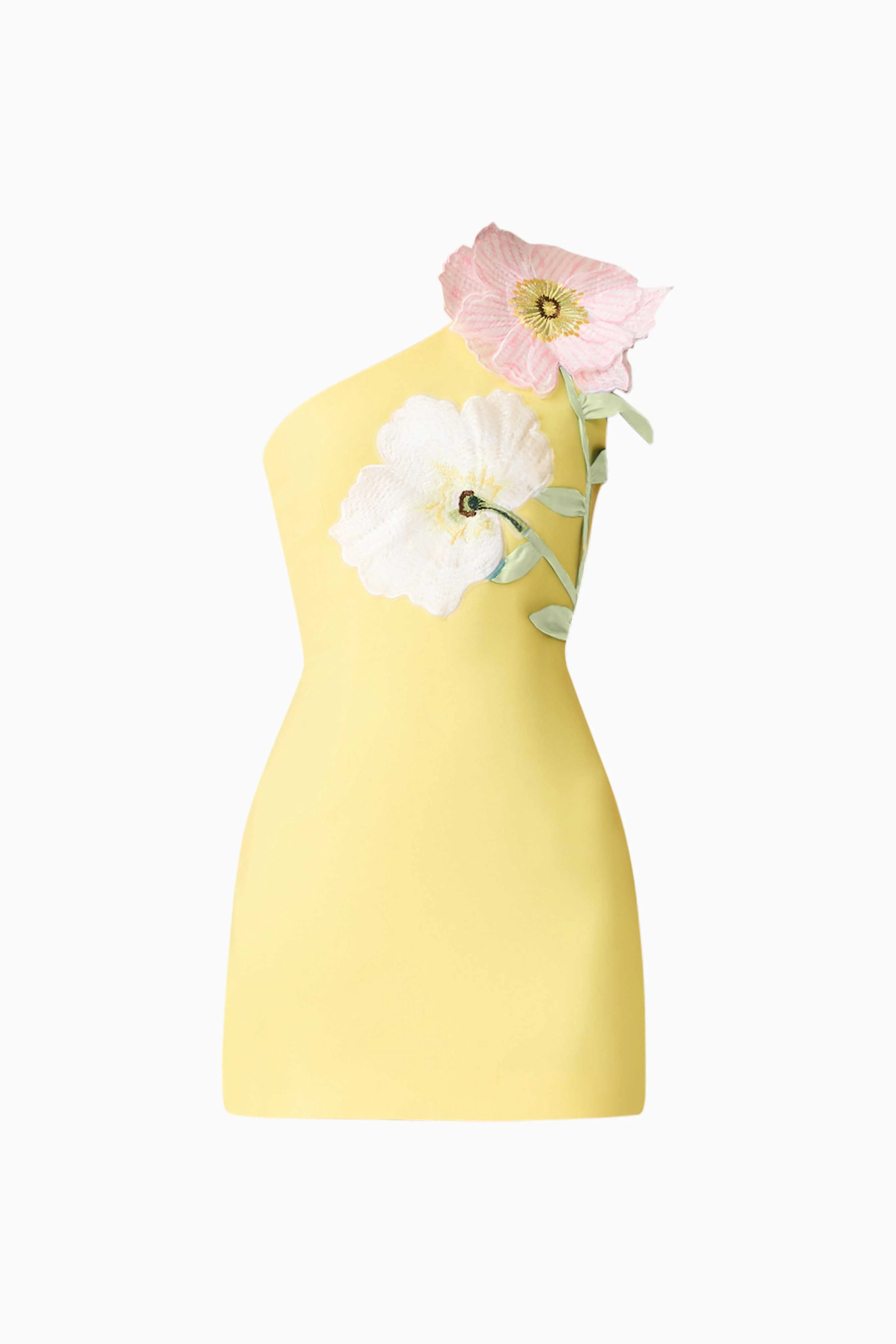 Hope One Shoulder Mini Dress in Yellow - Image 9