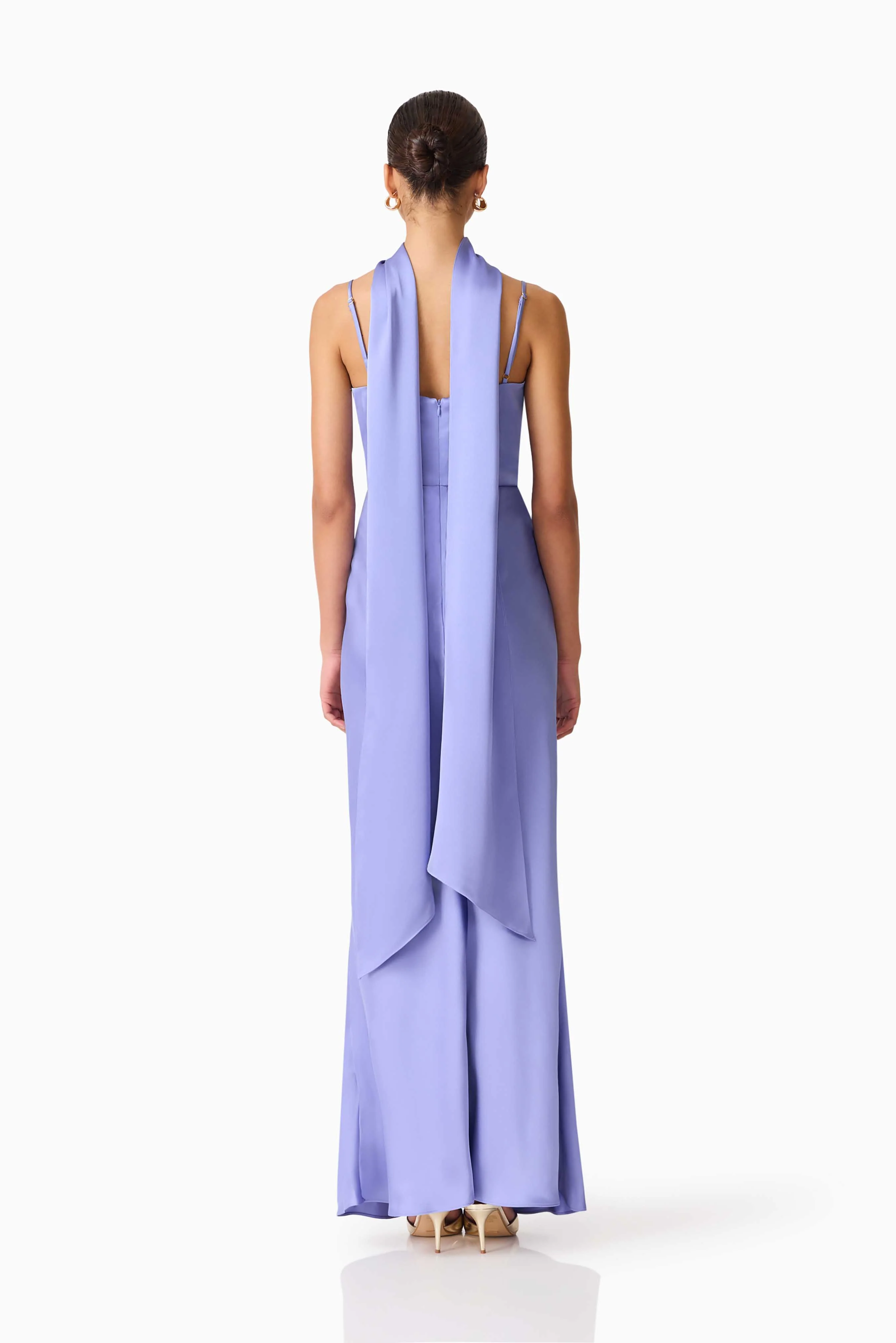Jacinta Cowl Neck Gown in Blue - Image 7