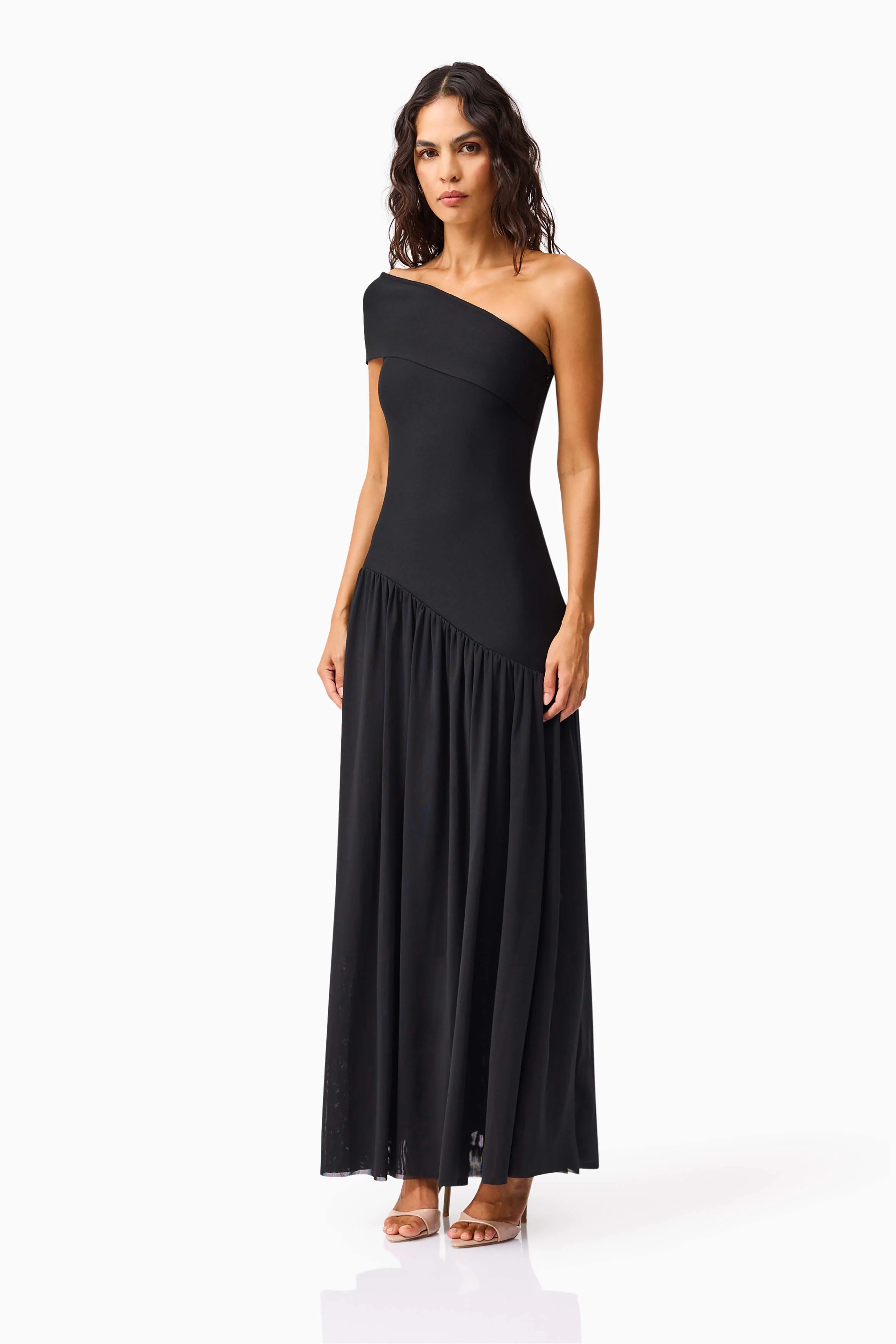 Jesselle Off The Shoulder Gown in Black - Image 3