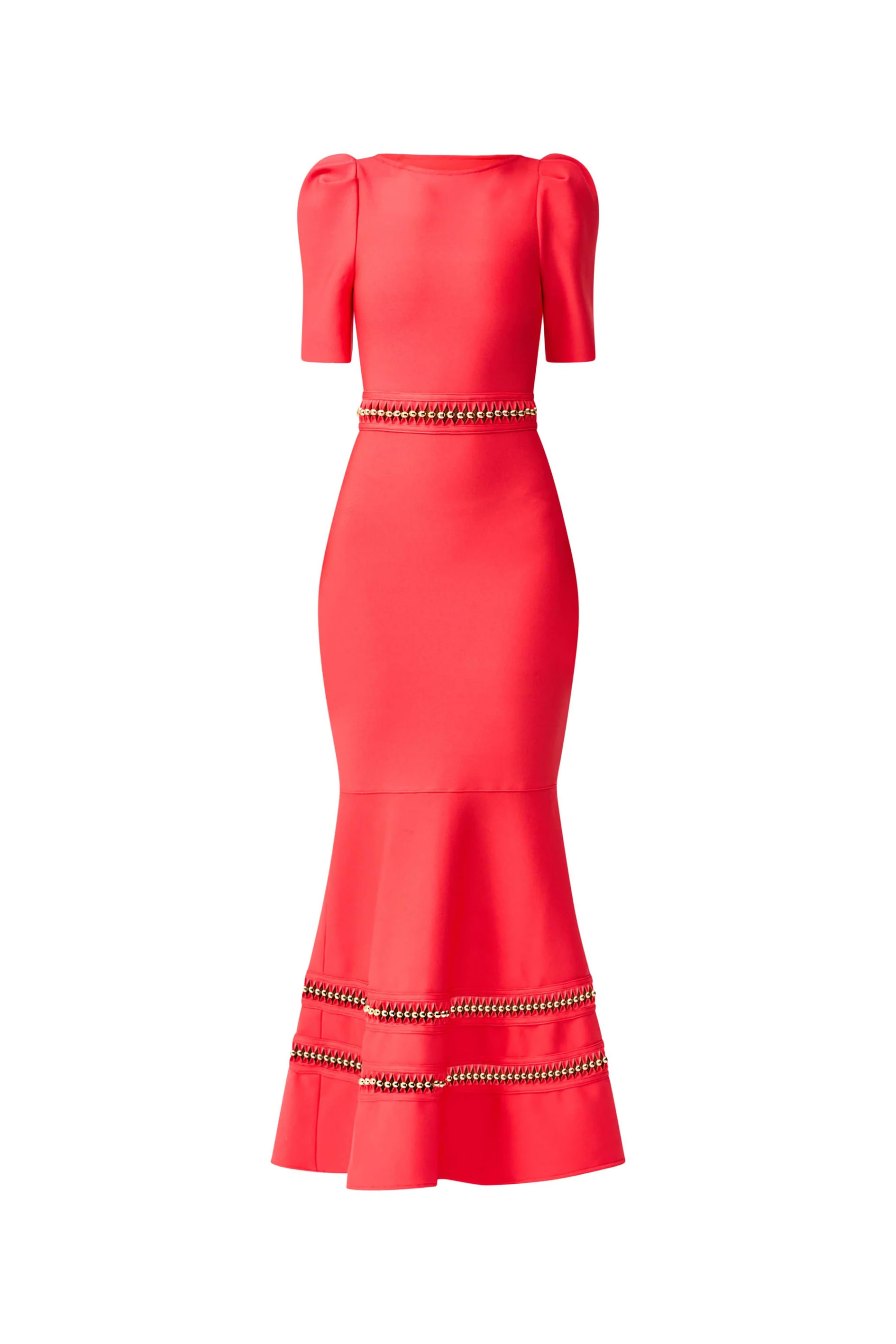 Jesselle Short Sleeve Gown in Red - Image 7