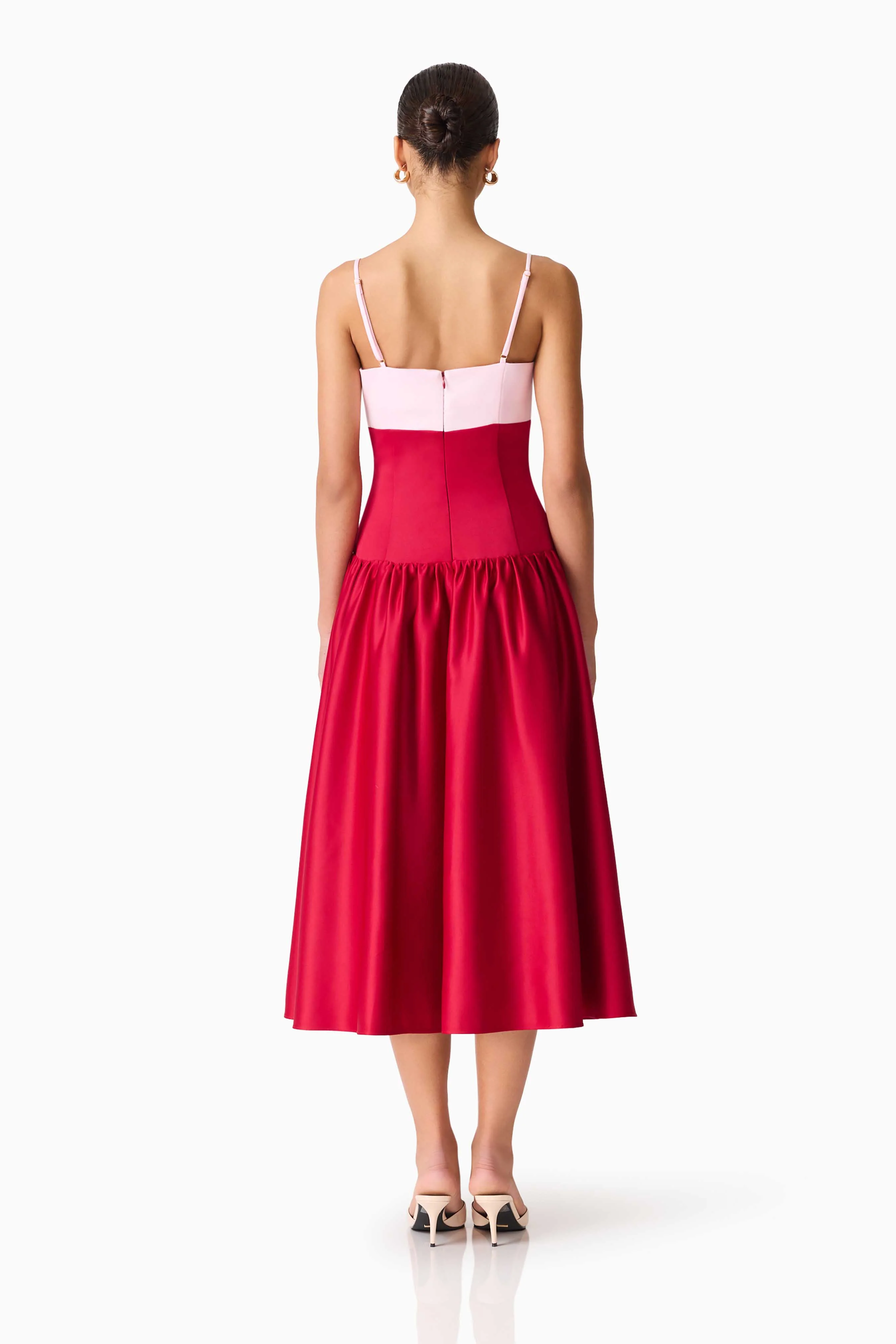 June A-Line Gown in Pink & Red - Image 6