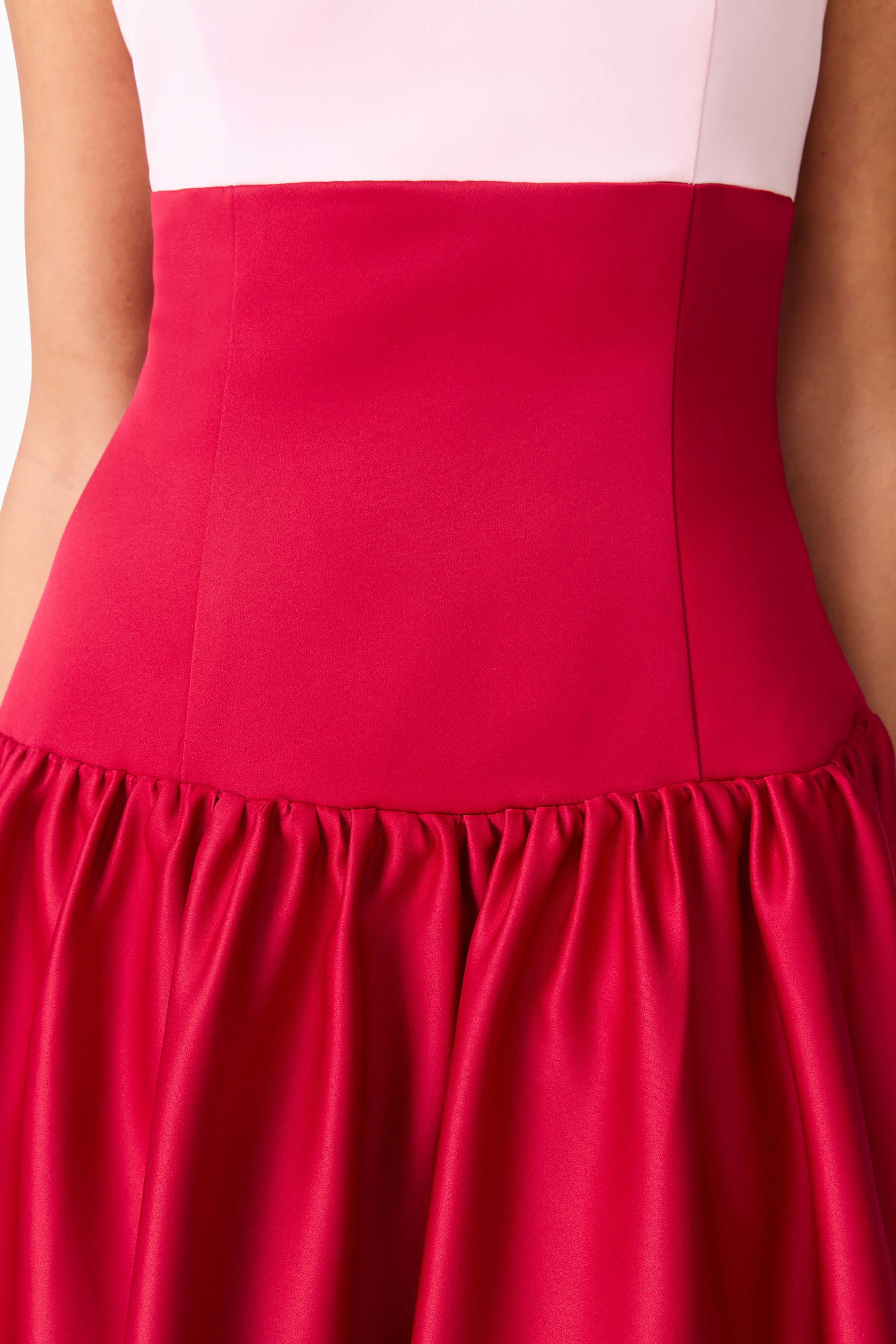 June A-Line Gown in Pink & Red - Image 7