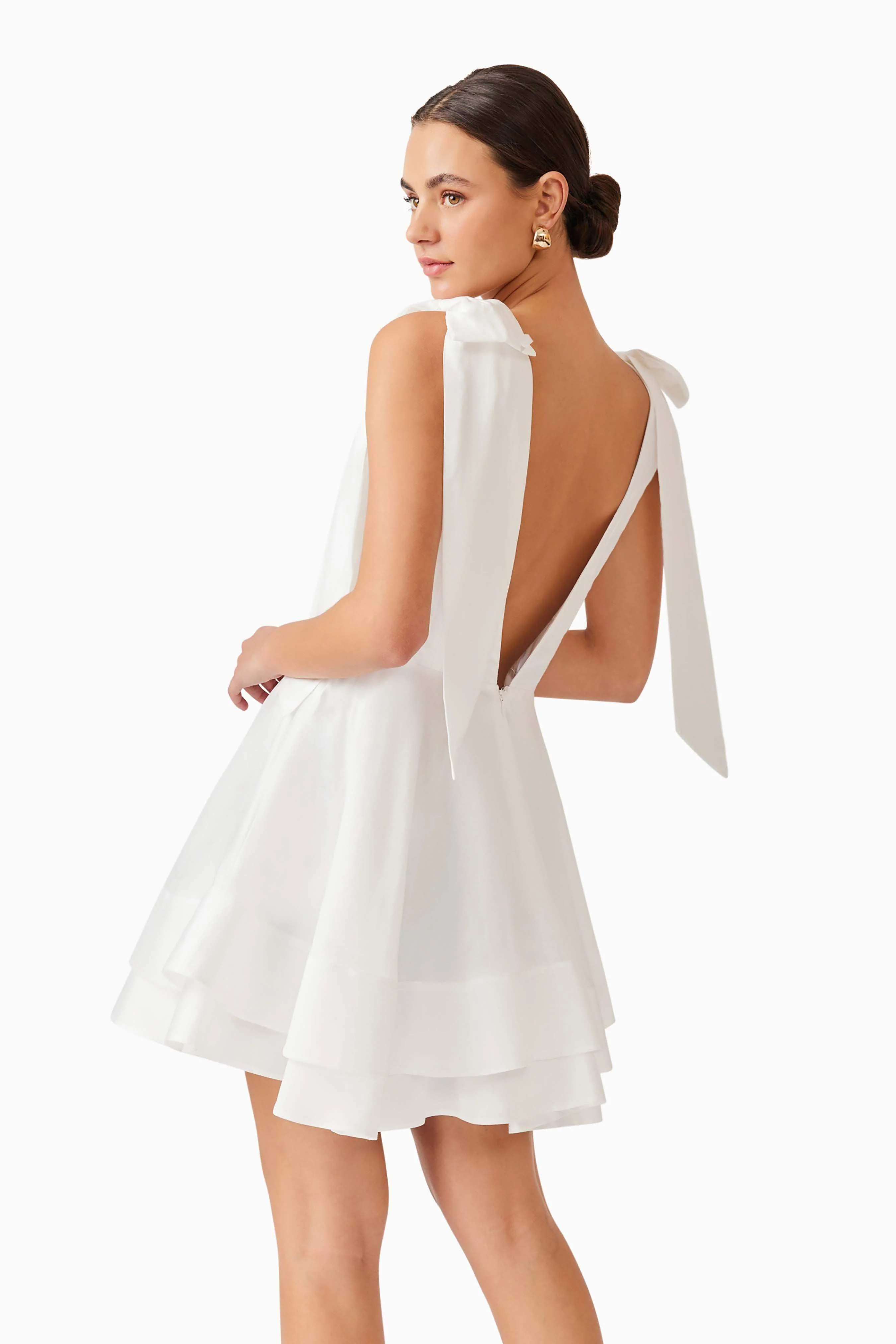 Kalani Mini Dress in White - Image 6