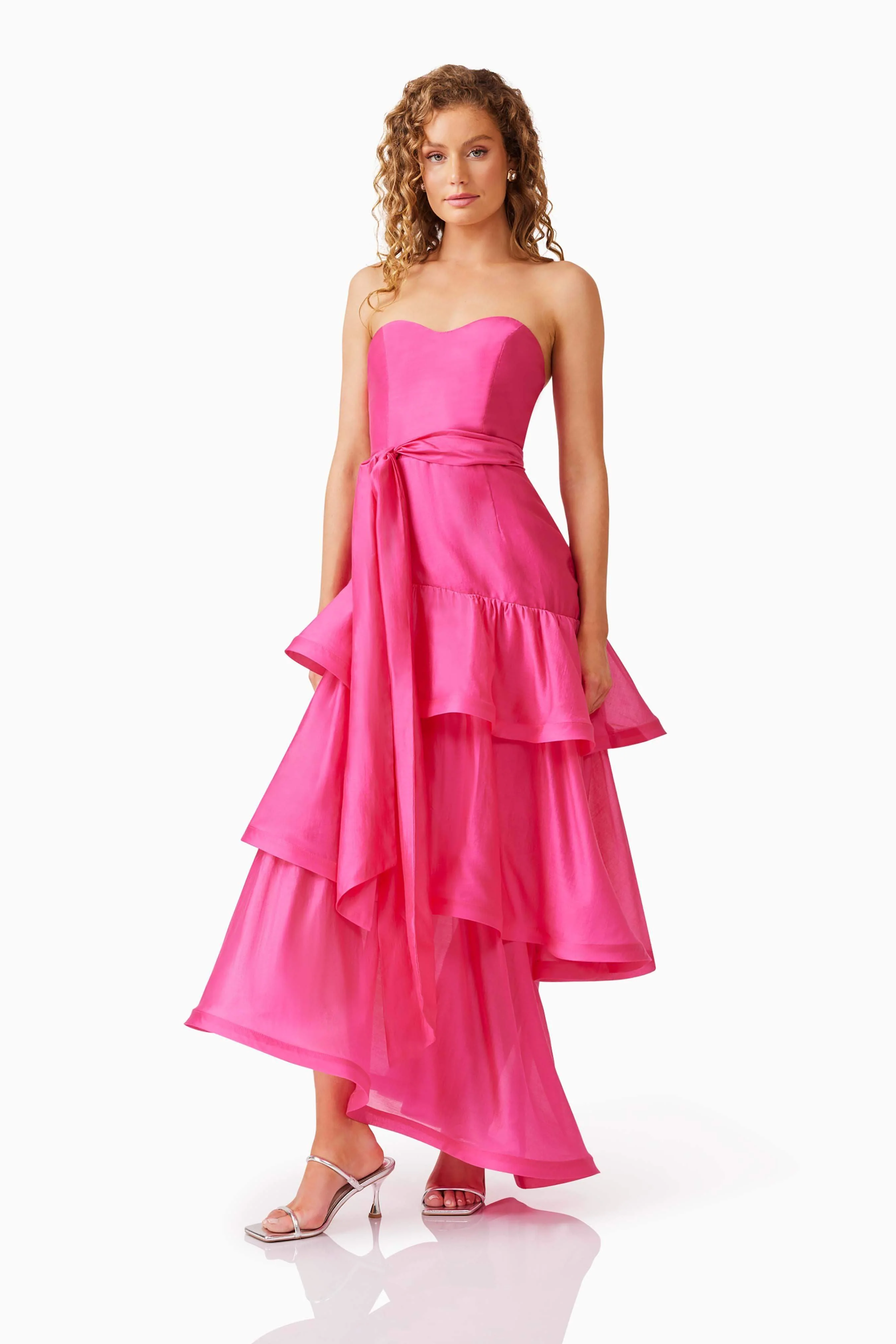 Kalani Strapless Maxi Dress in Pink - Image 4
