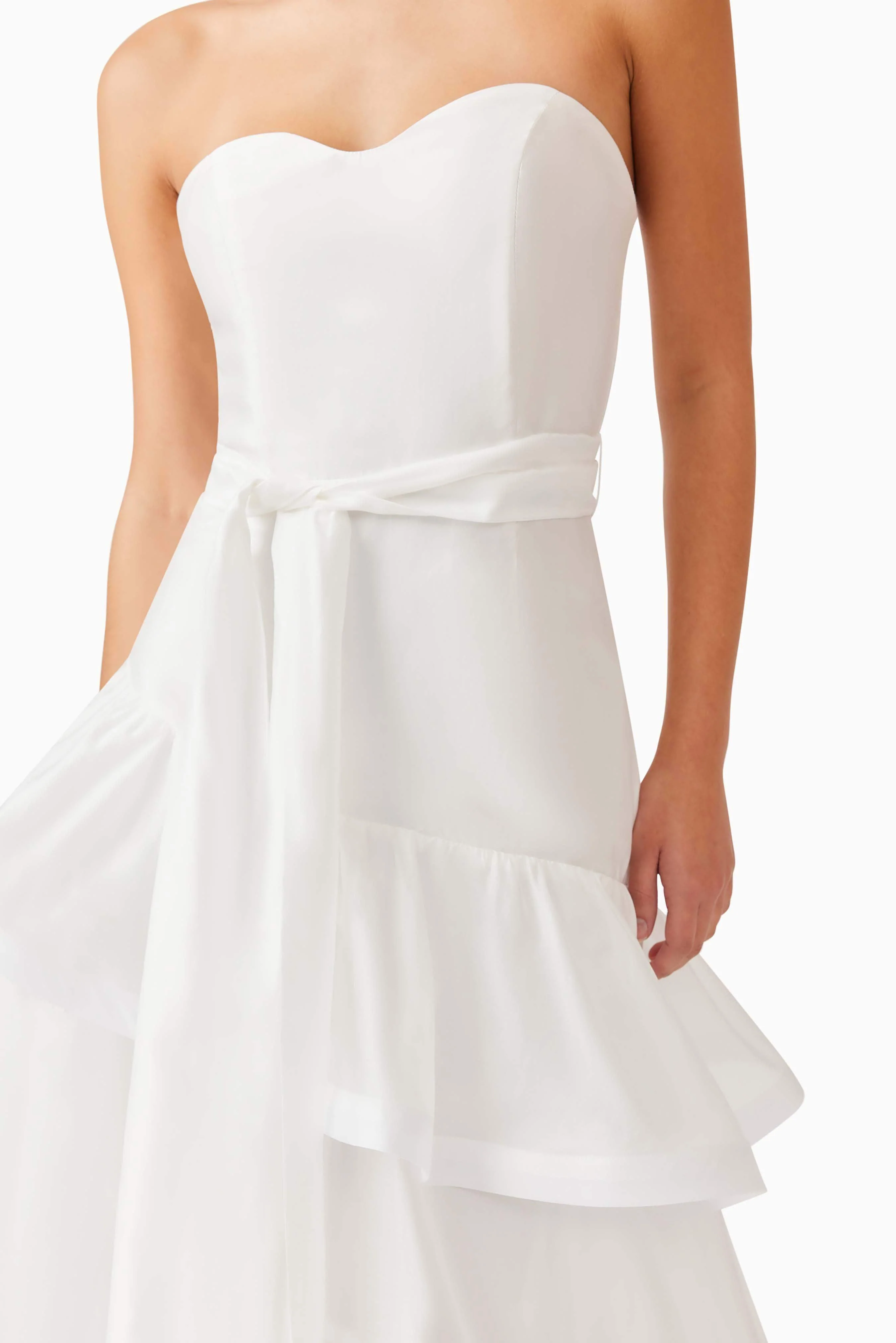 Kalani Strapless Maxi Dress in White - Image 7