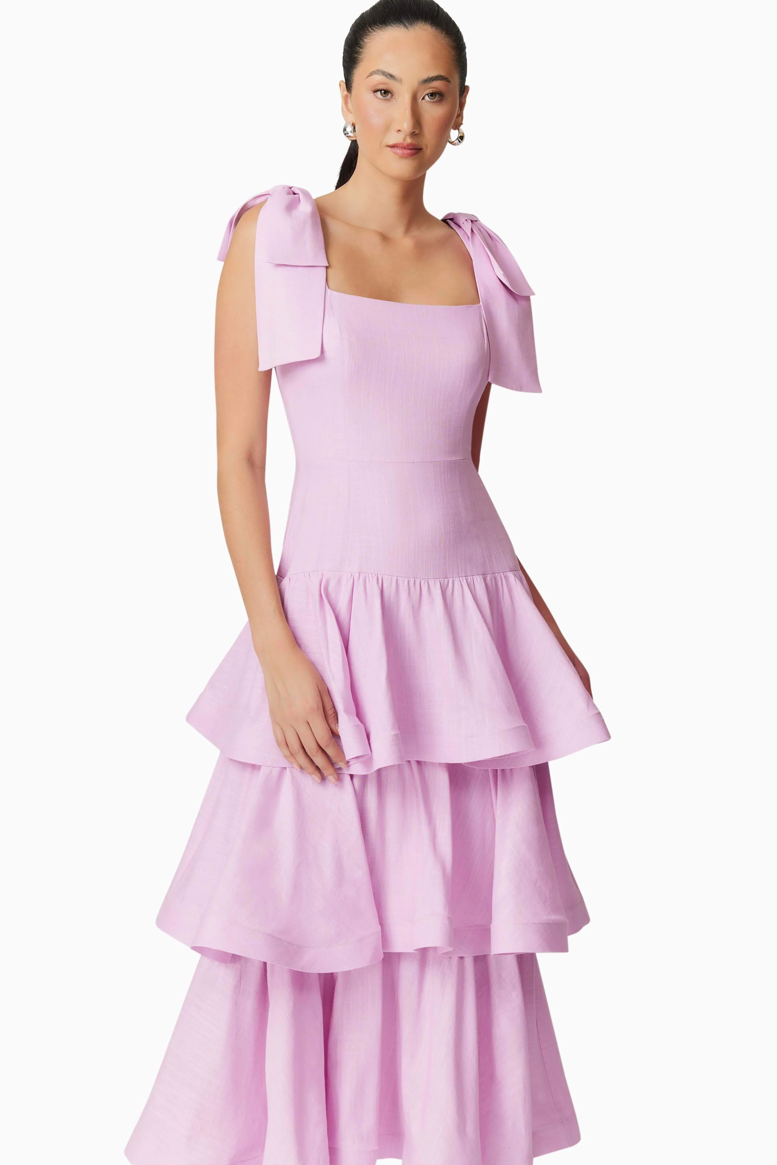 Kara Tiered Maxi Dress in Purple - Image 6