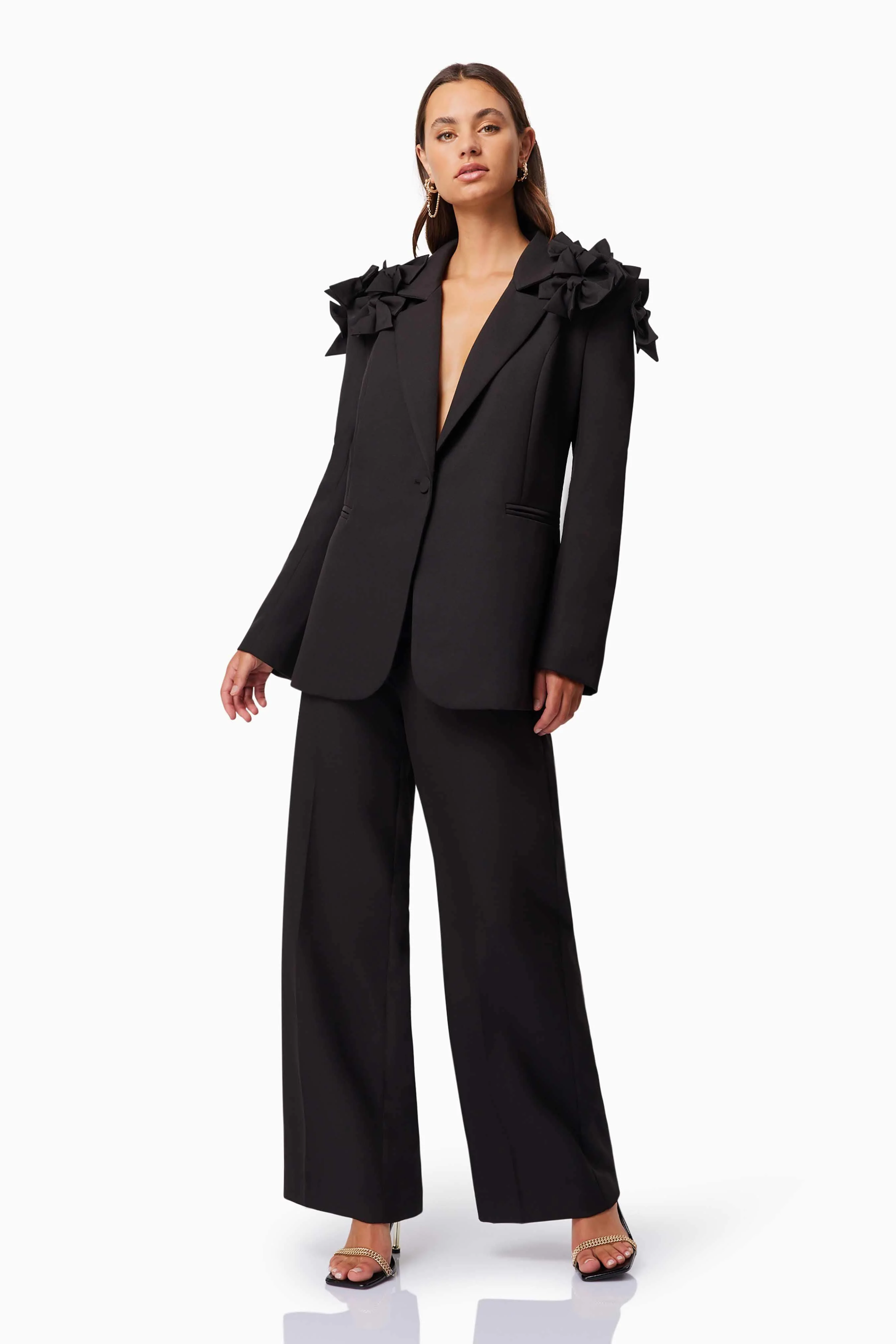 Kennedy Straight Leg Tailored Pants in Black - Image 2