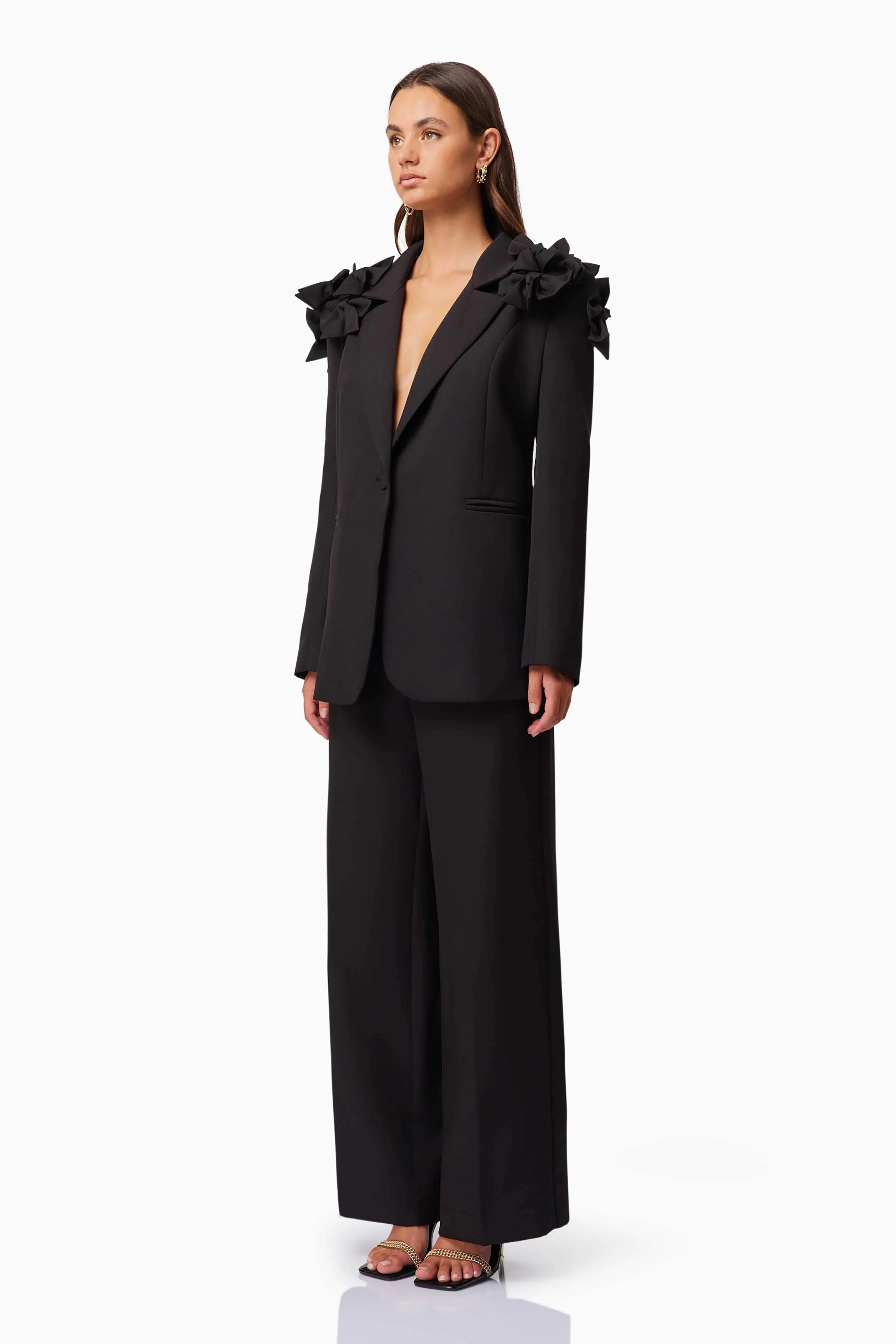 Kennedy Straight Leg Tailored Pants in Black - Image 3