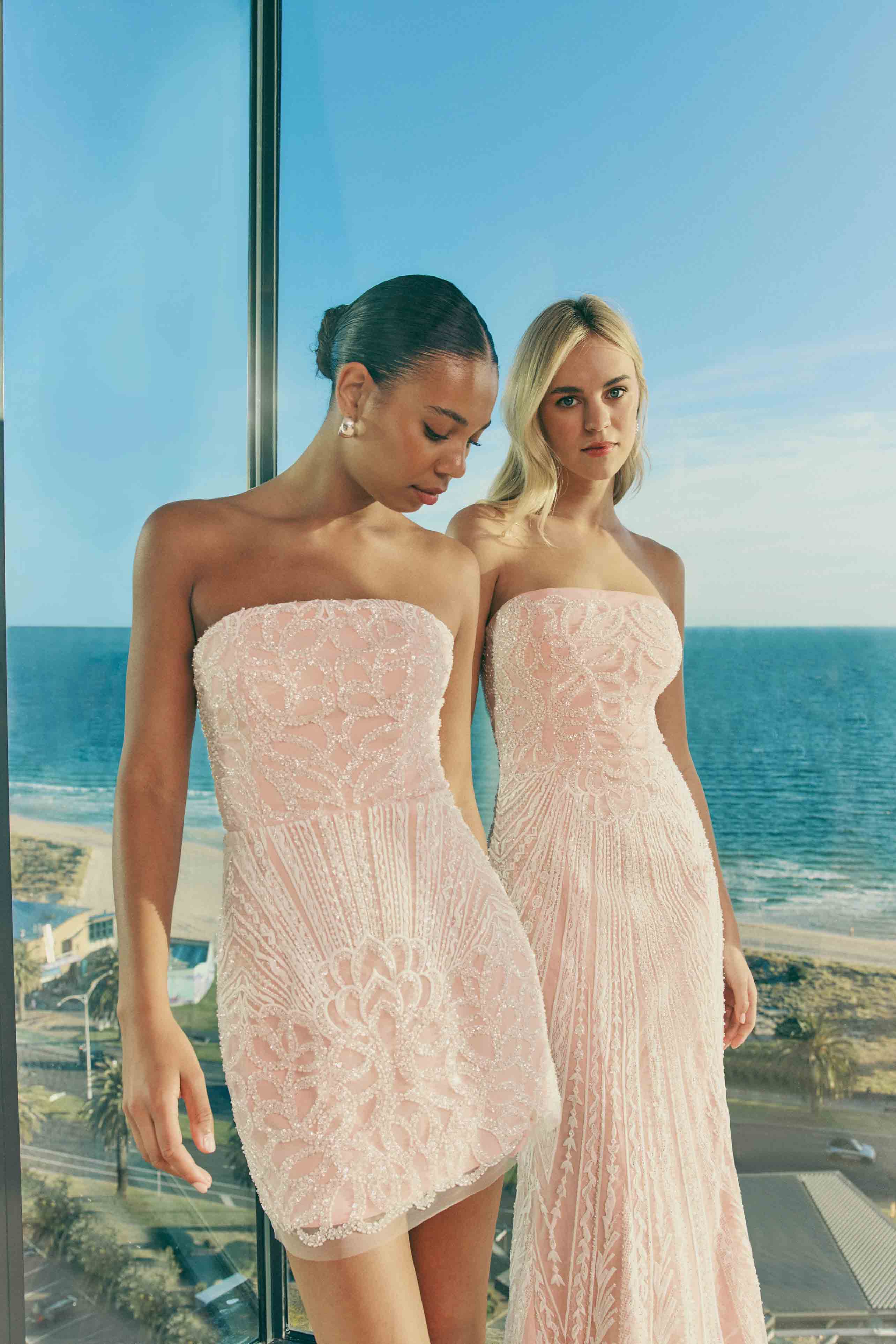 Kiki Strapless Mini Dress in Pink - Image 2