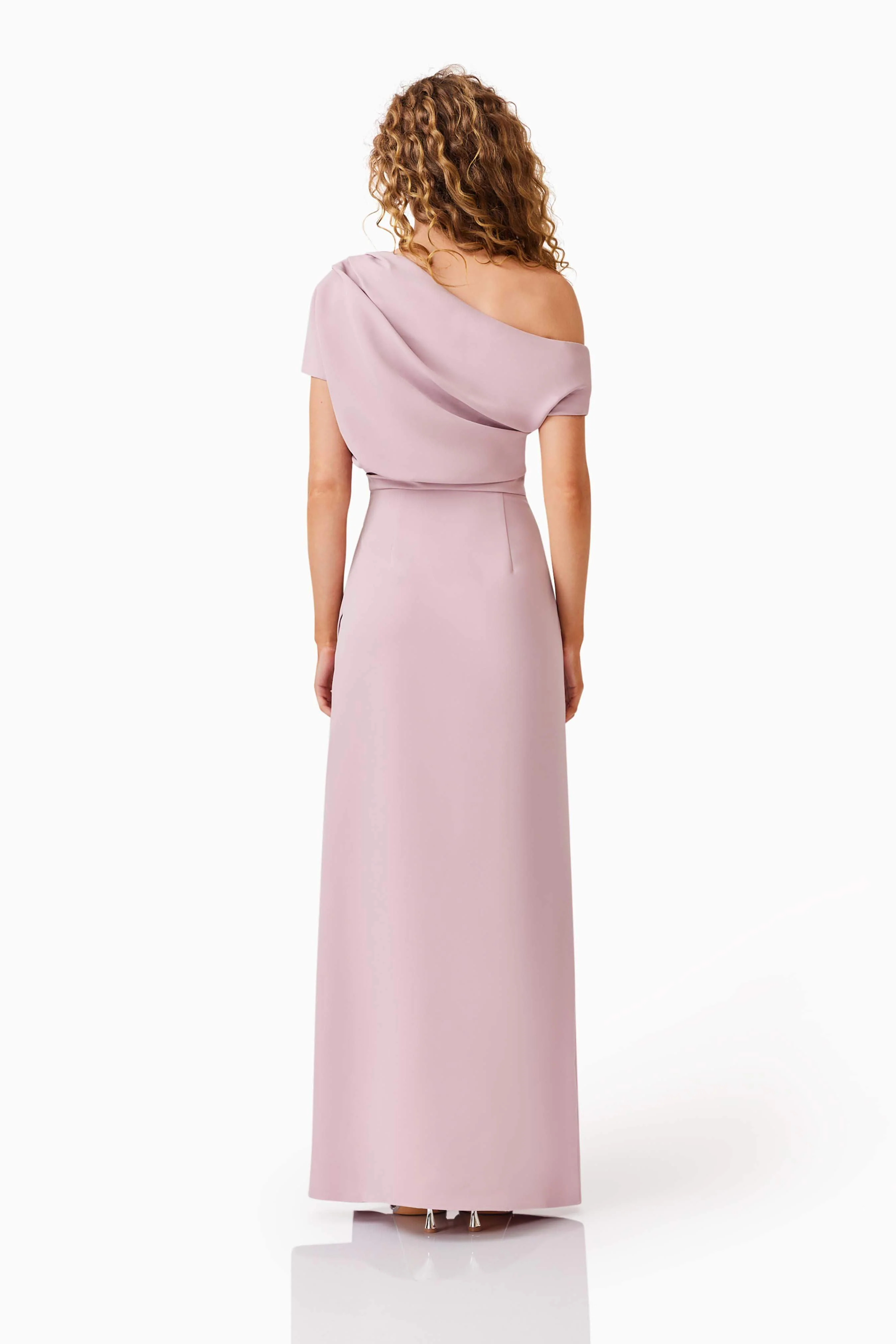 Kourtney Asymmetrical Maxi Dress in Pink - Image 5