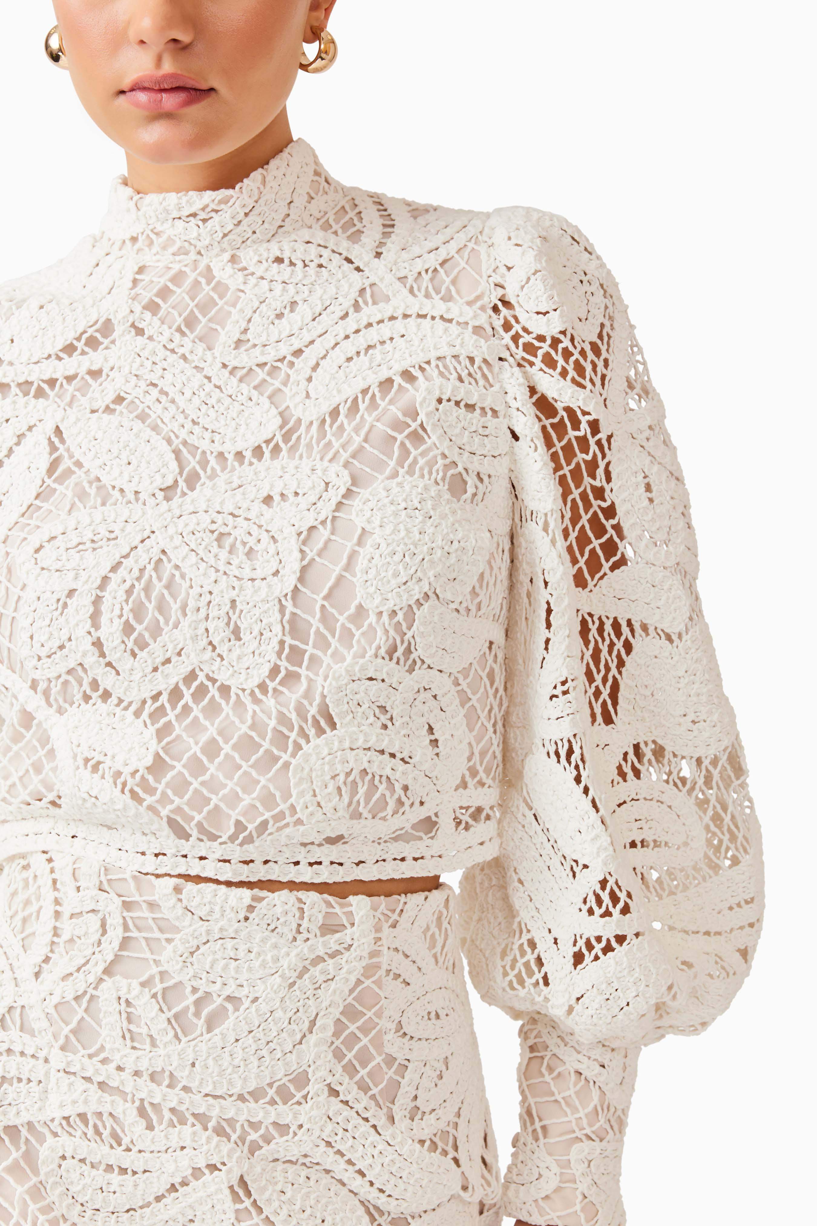 Kyra Crochet Set in White - Image 7