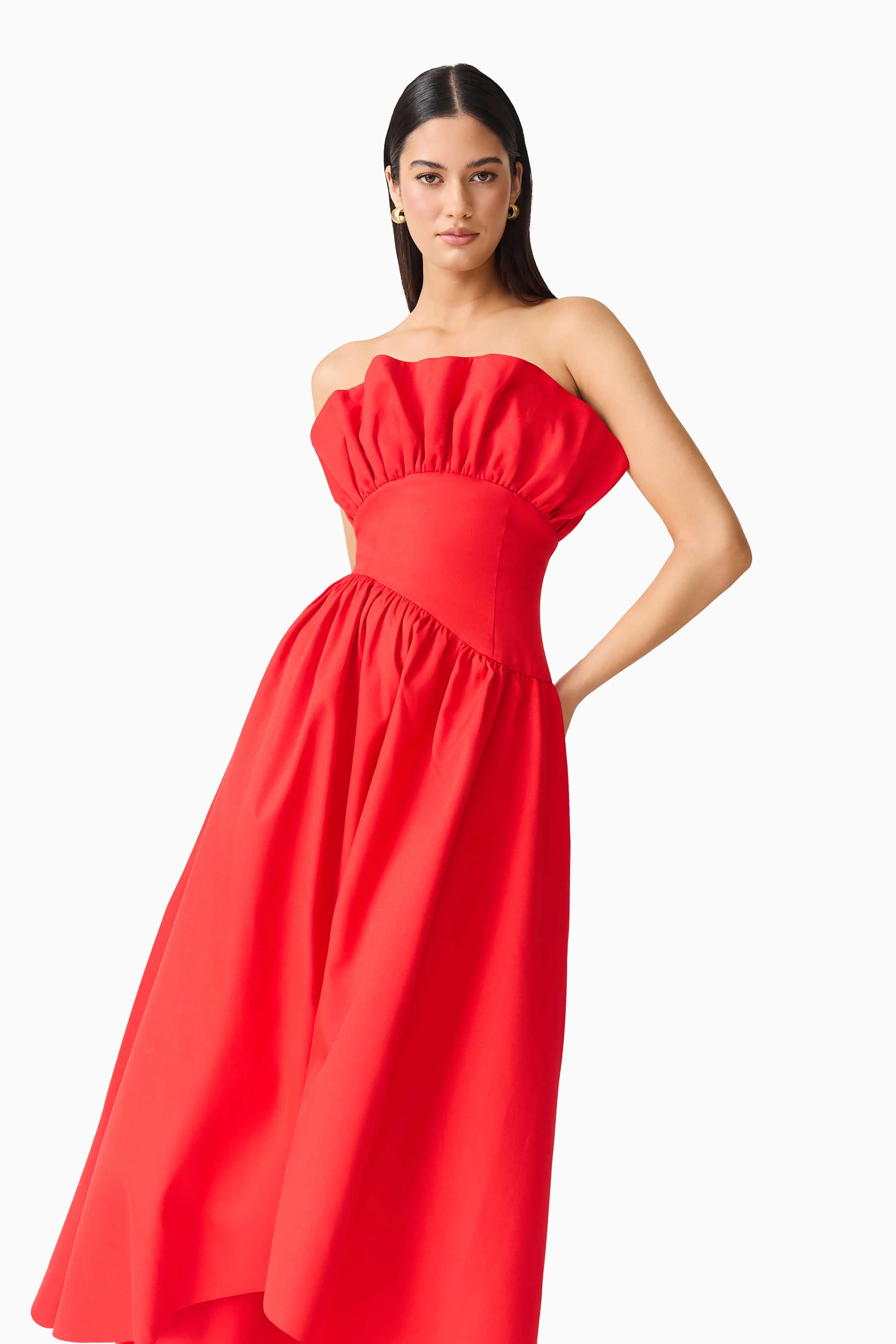 Laurel Sleeveless Maxi Dress In Red - Image 2