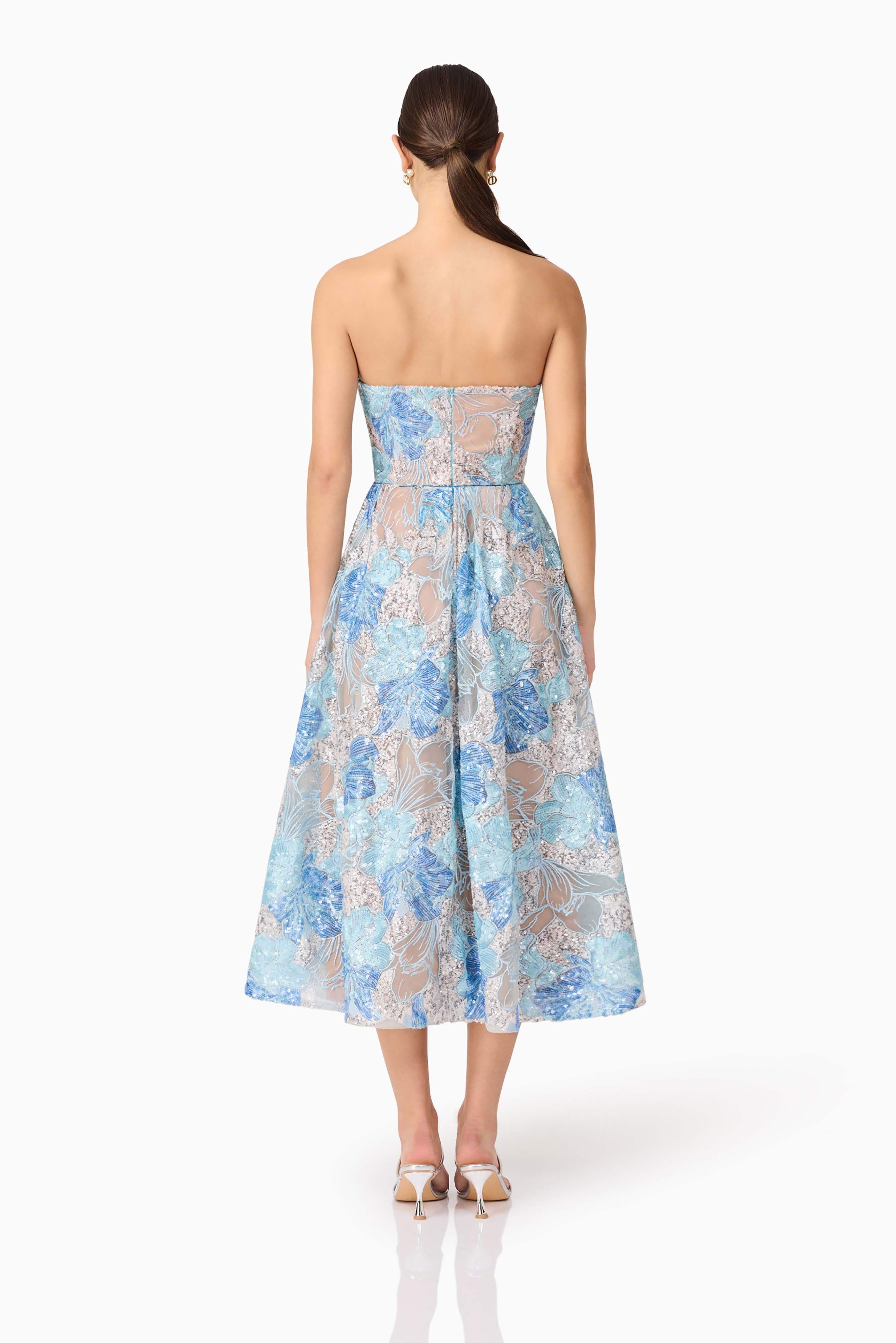 Leonie Cocktail Midi Dress in Blue - Image 5