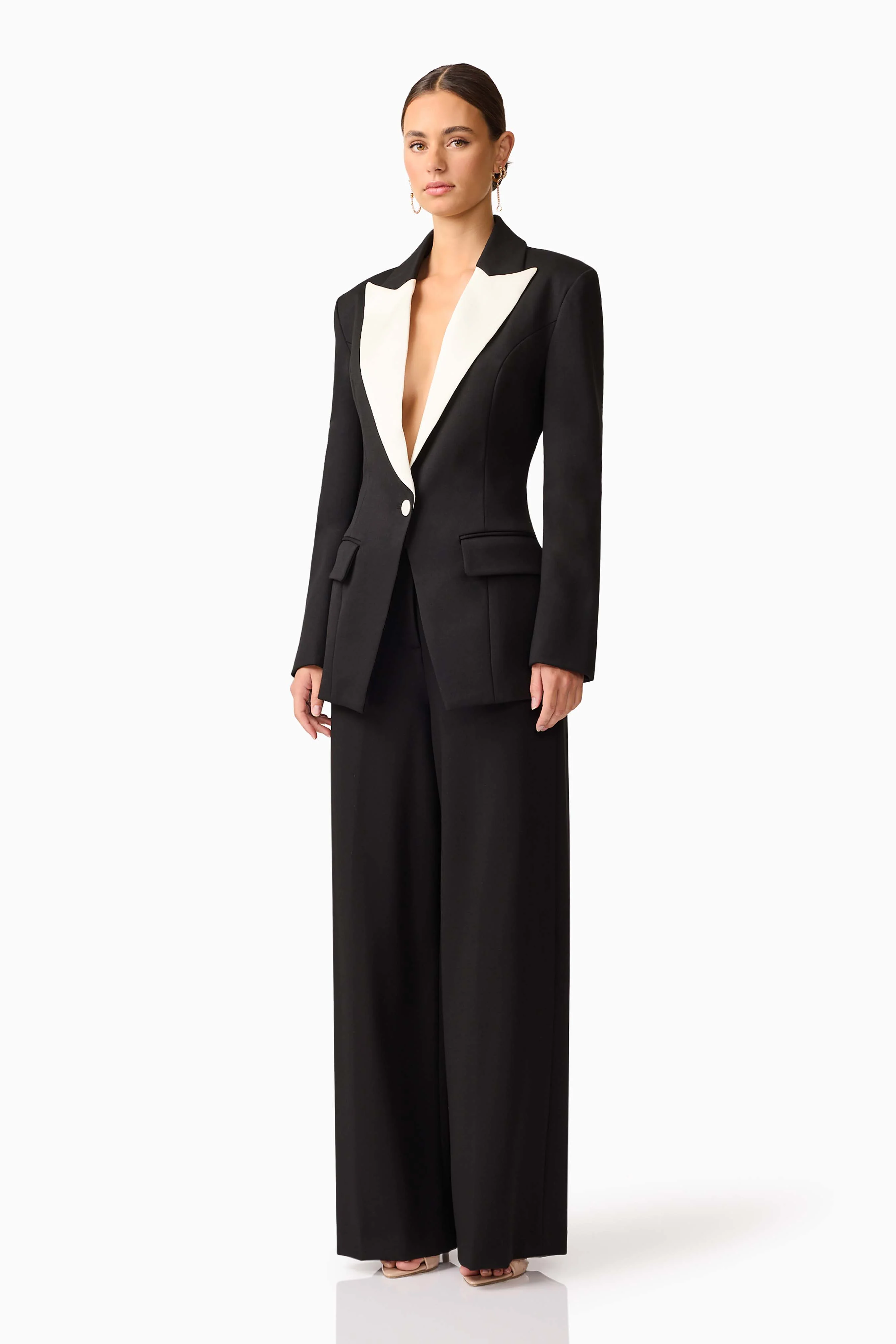 Leonie Wide Leg Pants In Black - Image 3