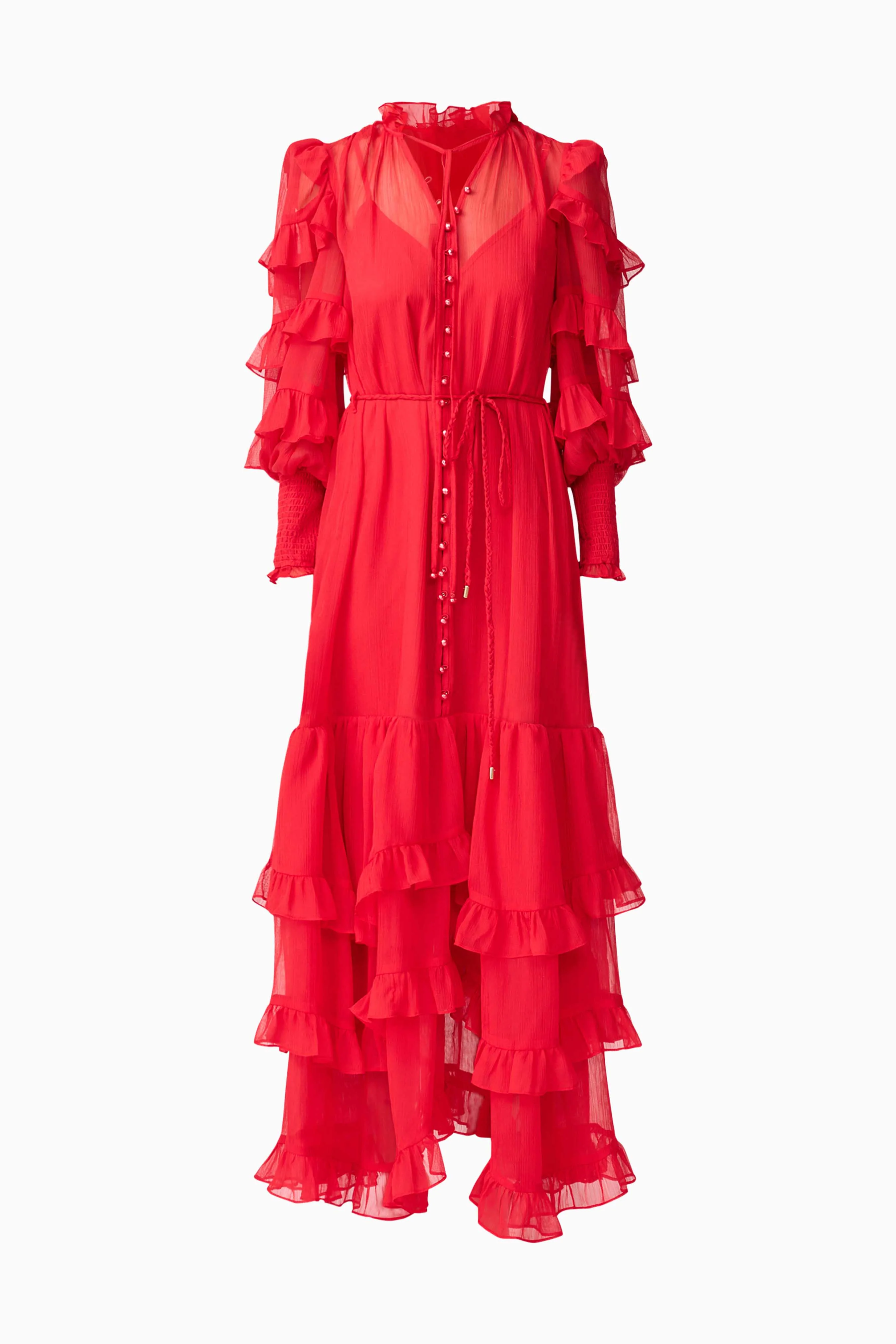 Lilja Long Sleeve Maxi Dress in Red - Image 7