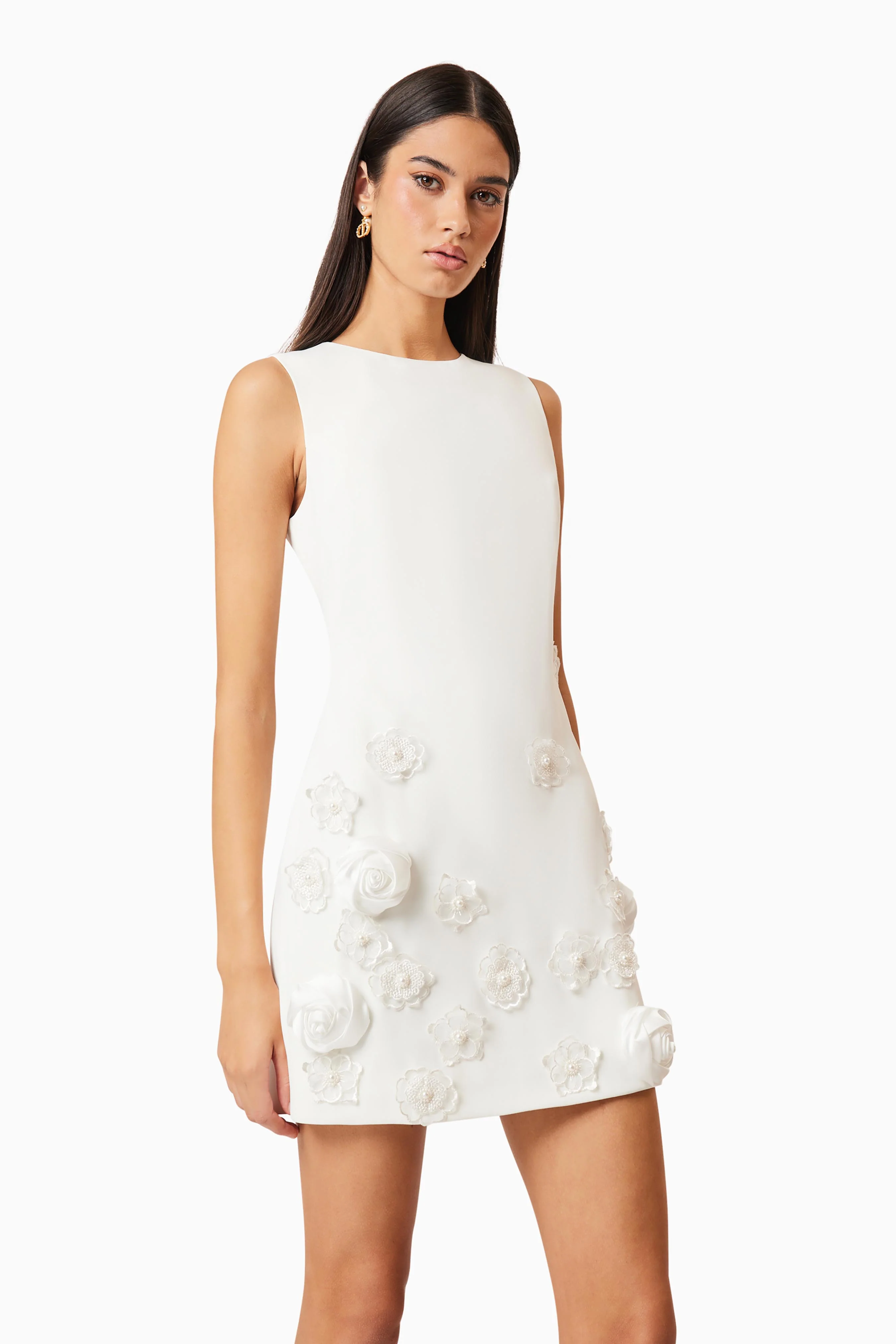 Lilydale Shift Mini Dress In White - Image 5