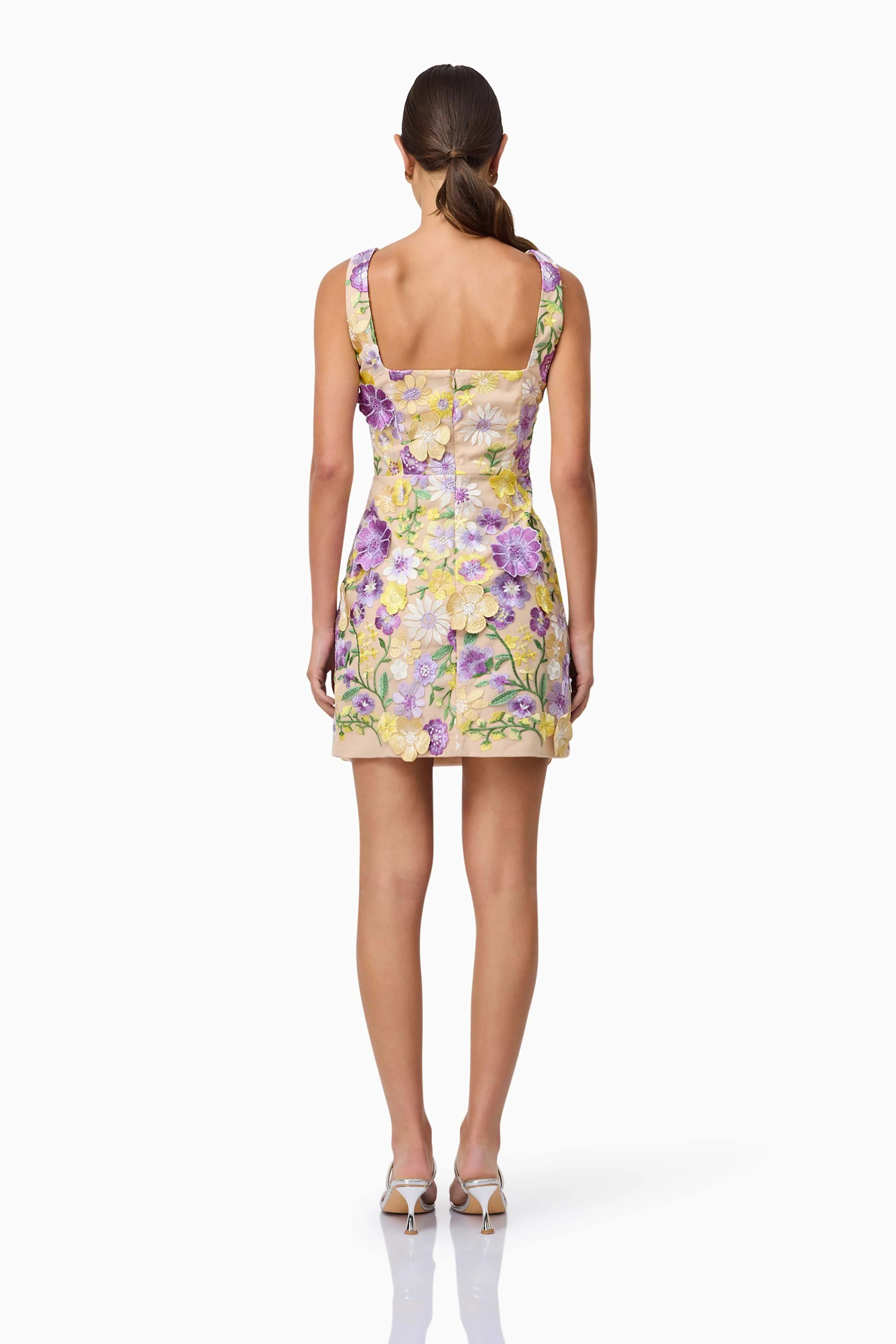 Lina Embroidered Mini Dress in Floral - Image 5