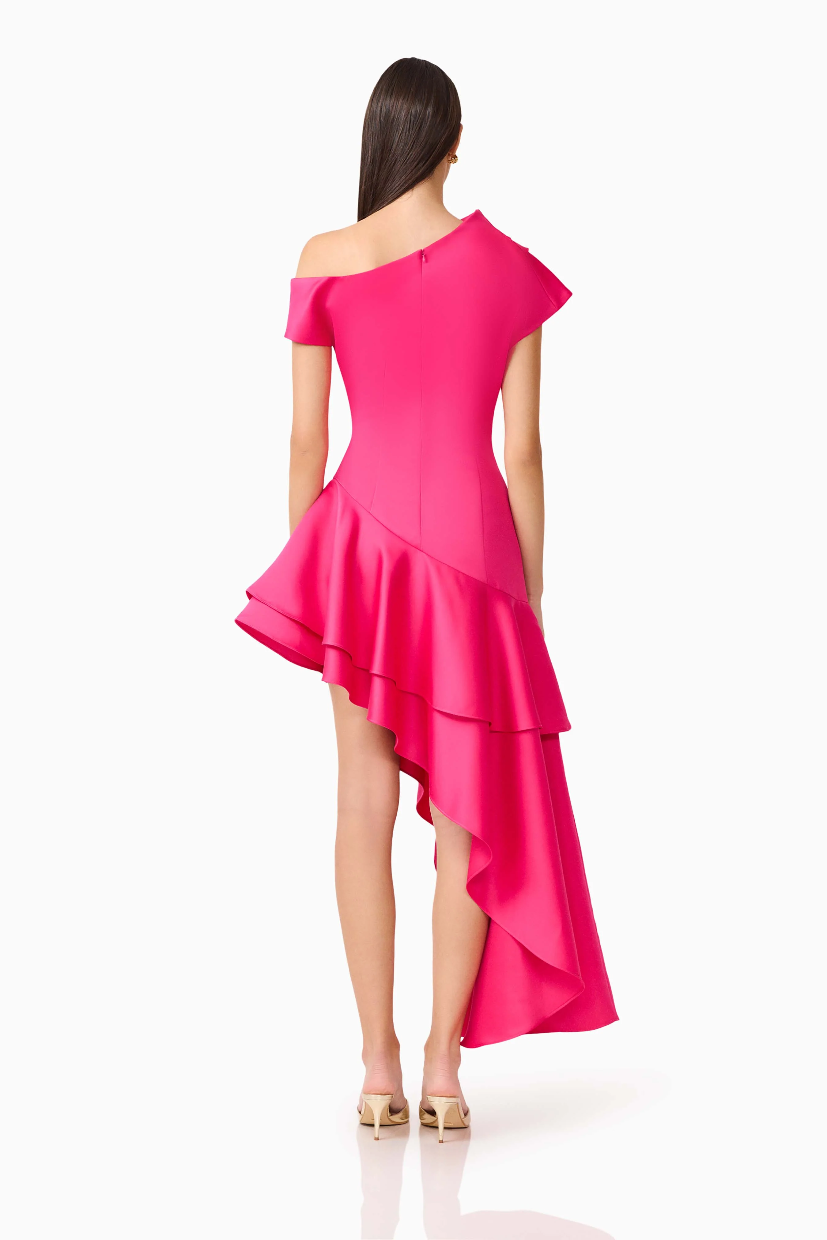 Livia Asymmetrical Gown in Pink - Image 4