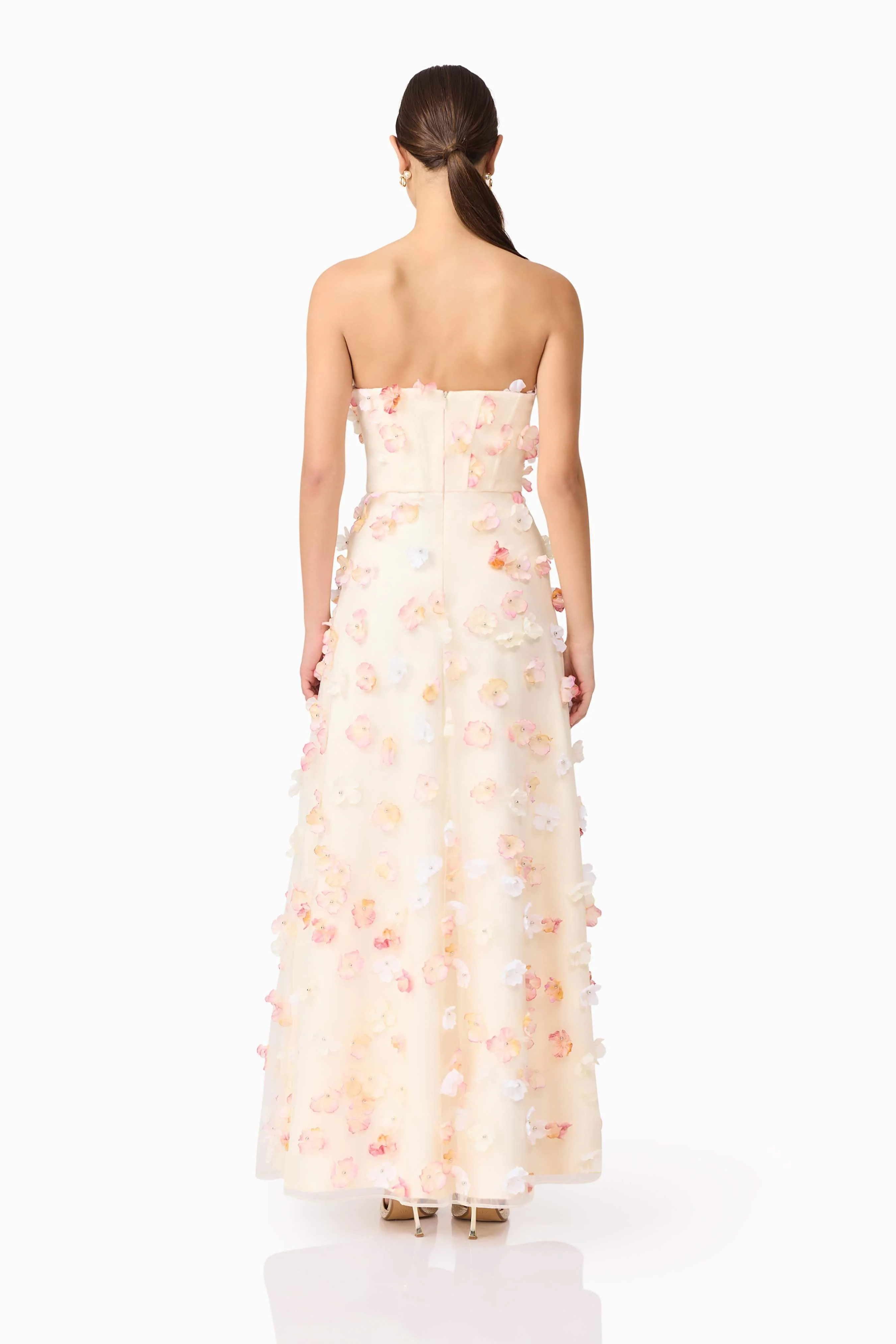 Livia Strapless Maxi Dress in Yellow - Image 5