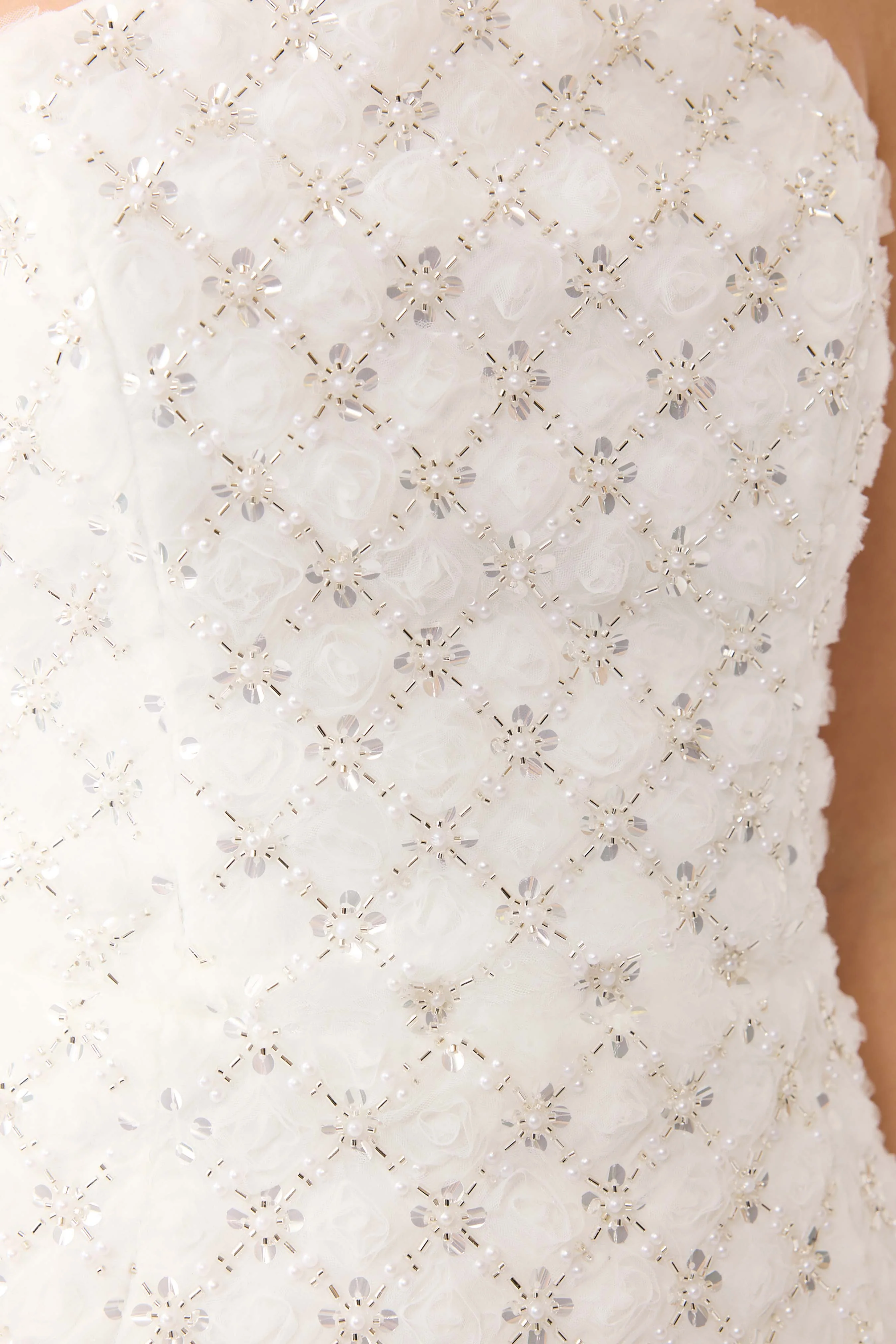 Lola Strapless Mini Dress in White - Image 5