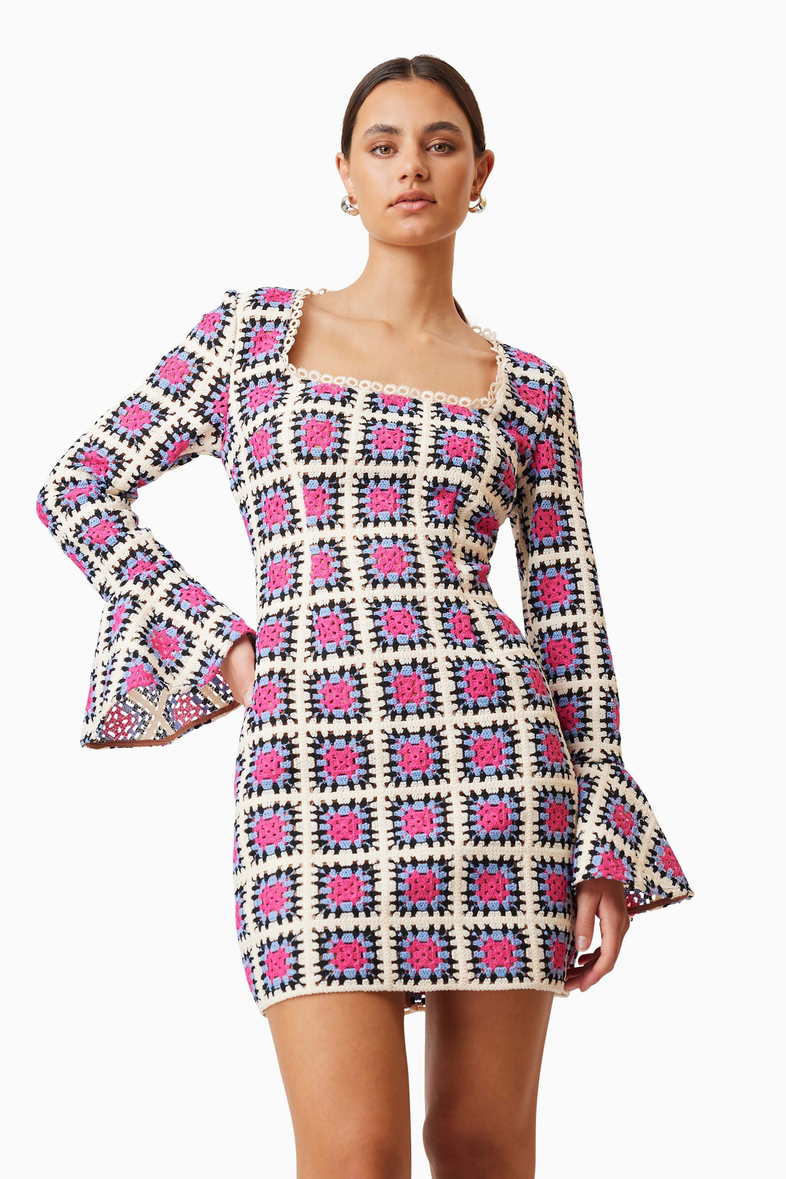 Luna Fitted Long Sleeved Mini Dress In Pink - Image 2