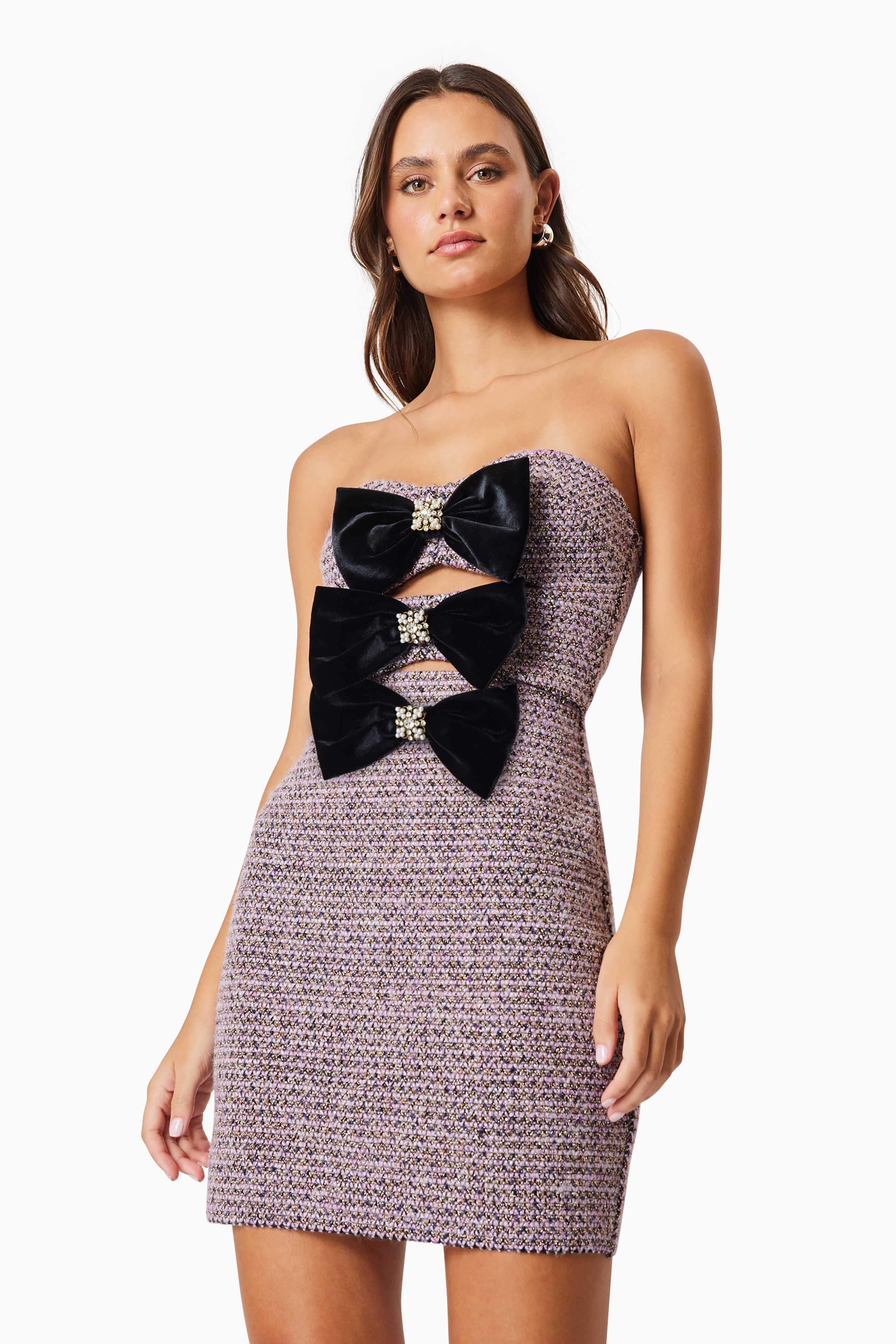 Magnolia Party Mini Dress In Purple - Image 2