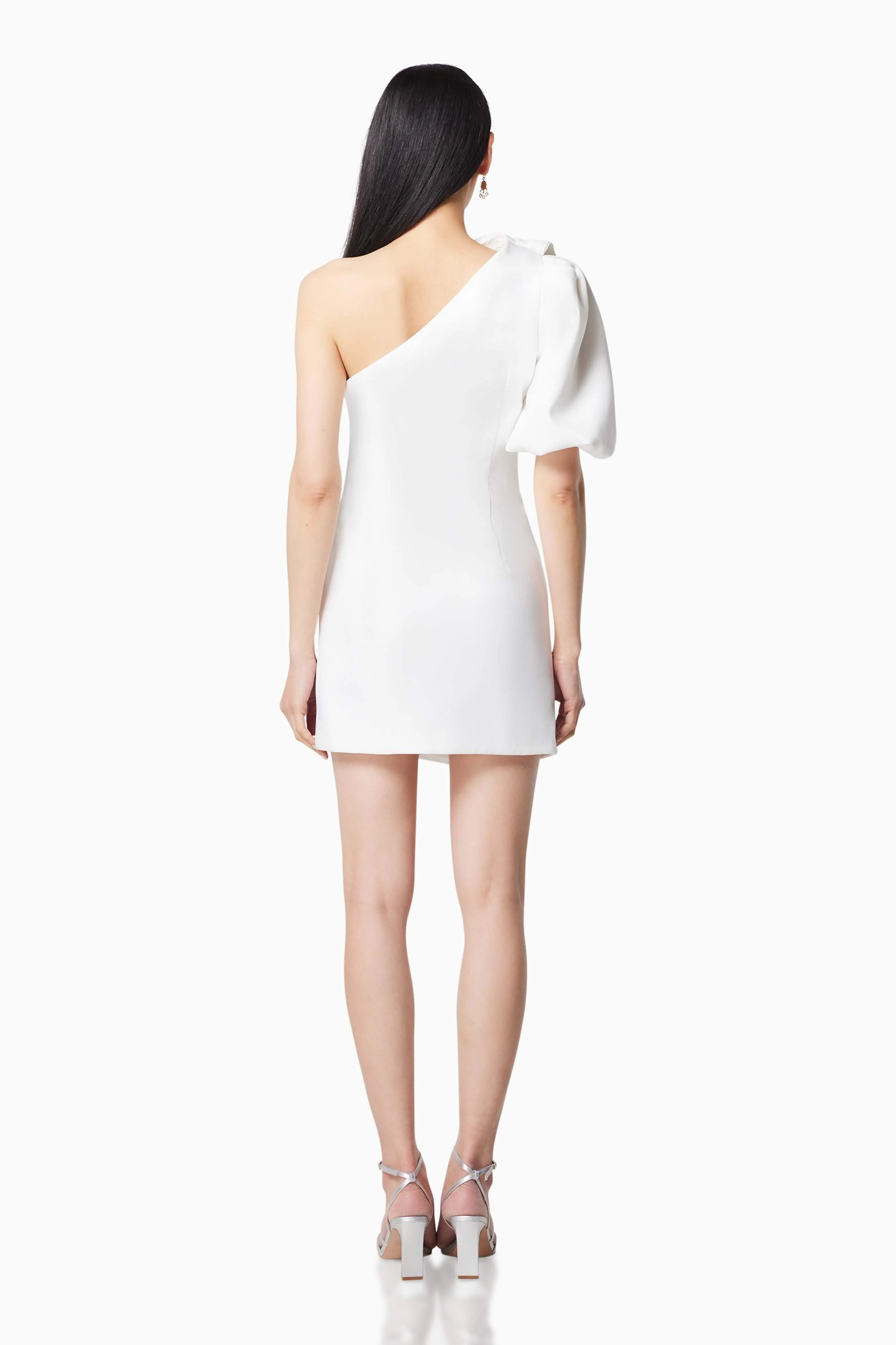 Marseilles 3D Bow Mini Dress In White - Image 5