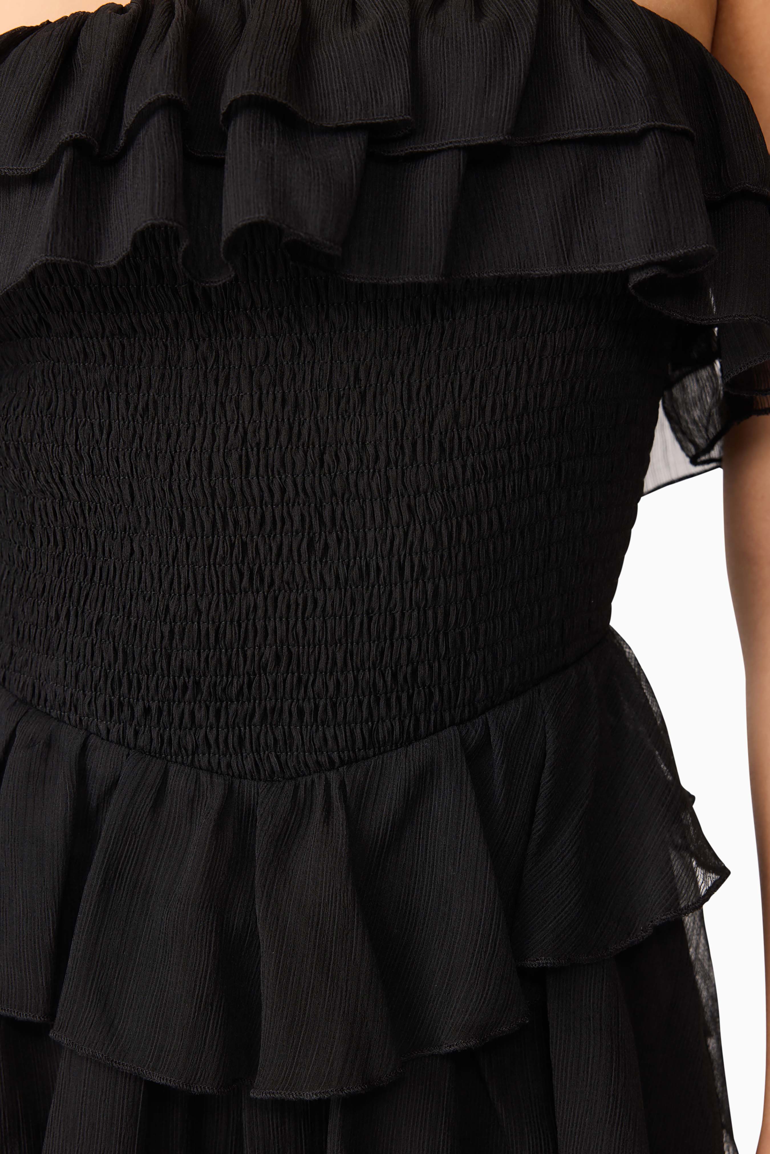 Melissa Strapless Maxi Dress in Black - Image 6