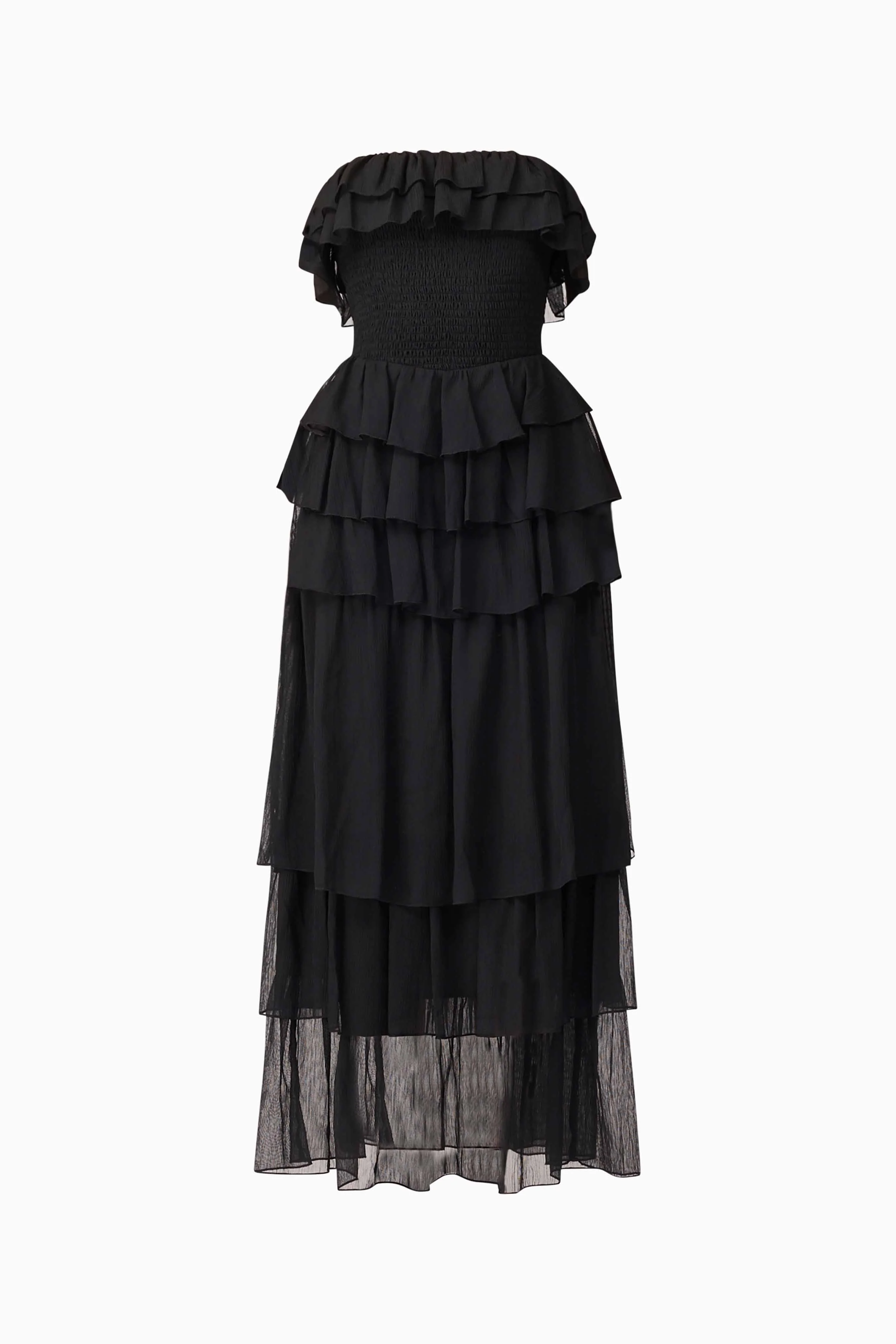Melissa Strapless Maxi Dress in Black - Image 7