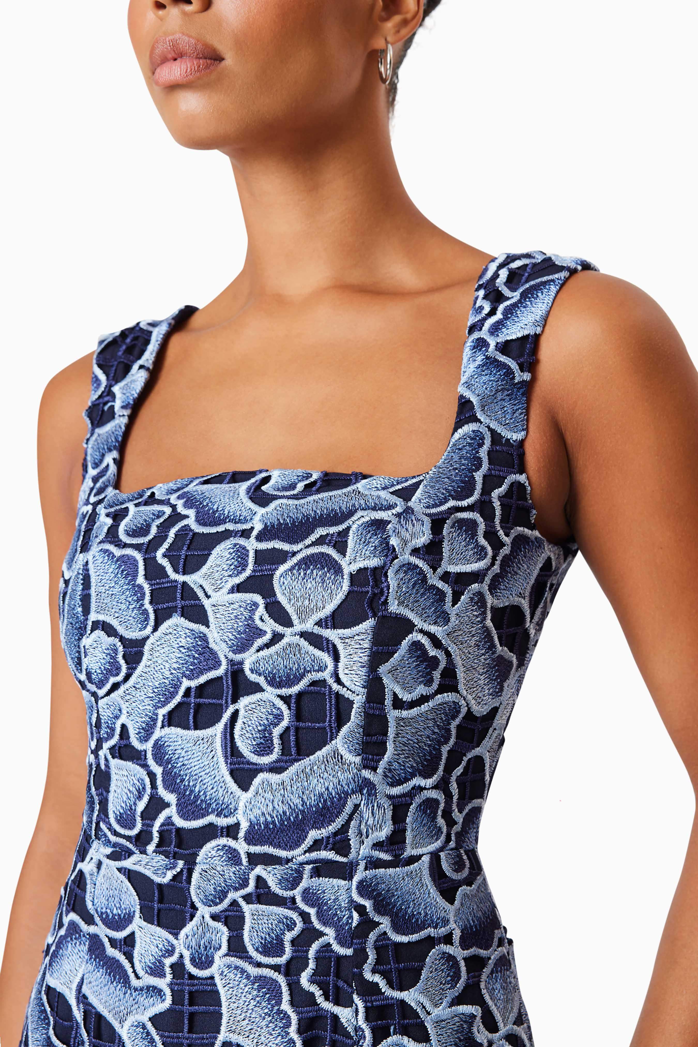 Mila Cocktail Midi Dress In Blue - Image 2