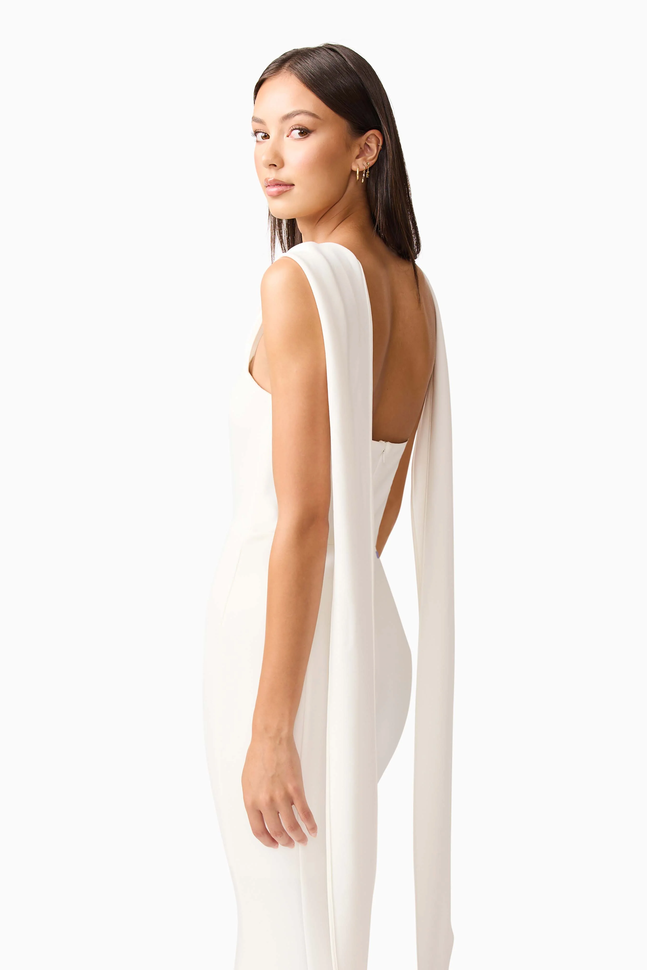 Mira Halter Gown in White - Image 7