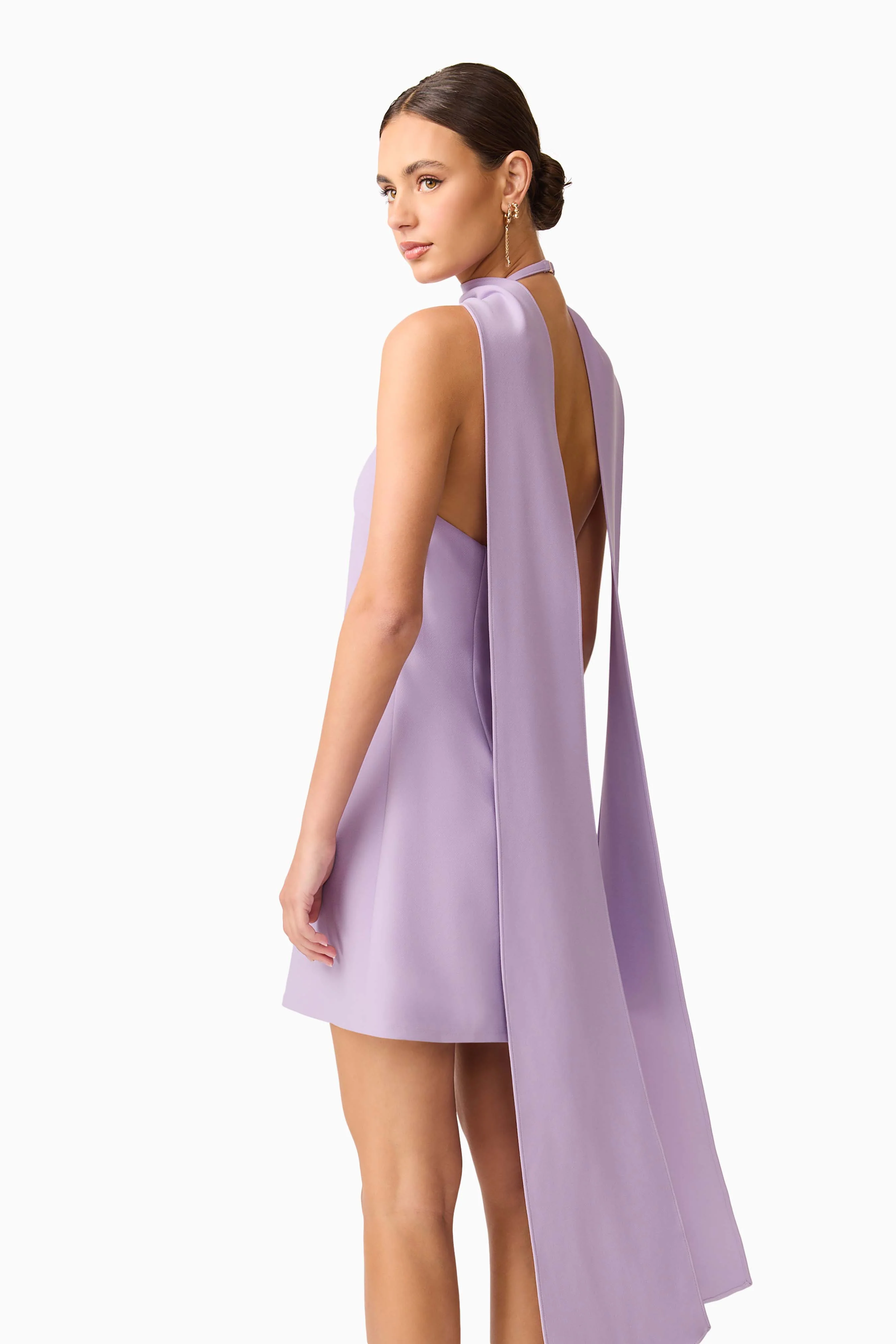 Mira Halter Mini Dress in Purple - Image 6