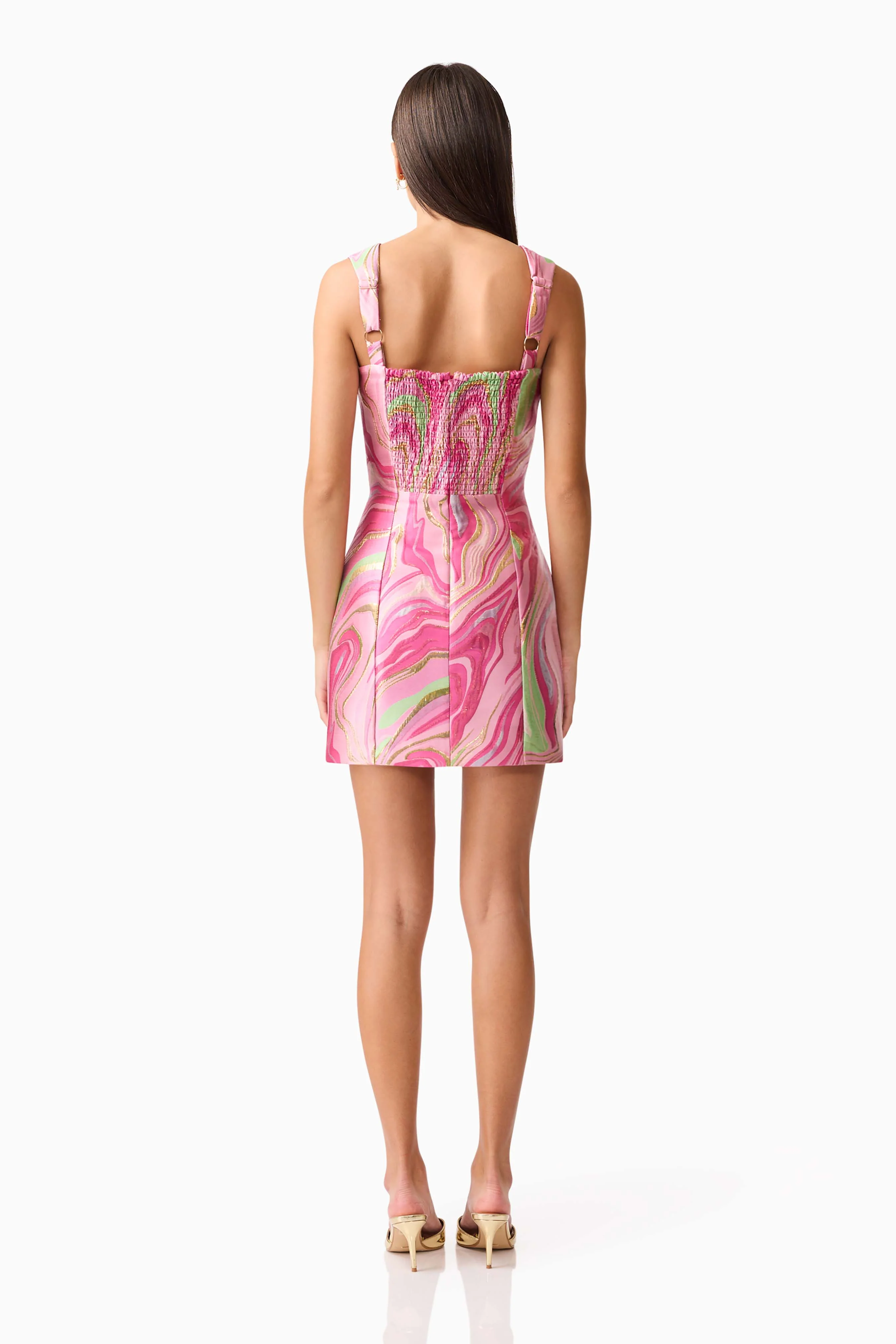 Mirella Fitted Mini Dress in Pink - Image 6